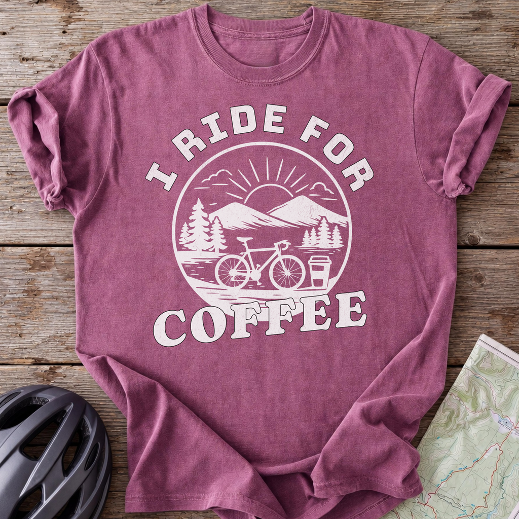 I Ride For Coffee Cycling T-shirt
