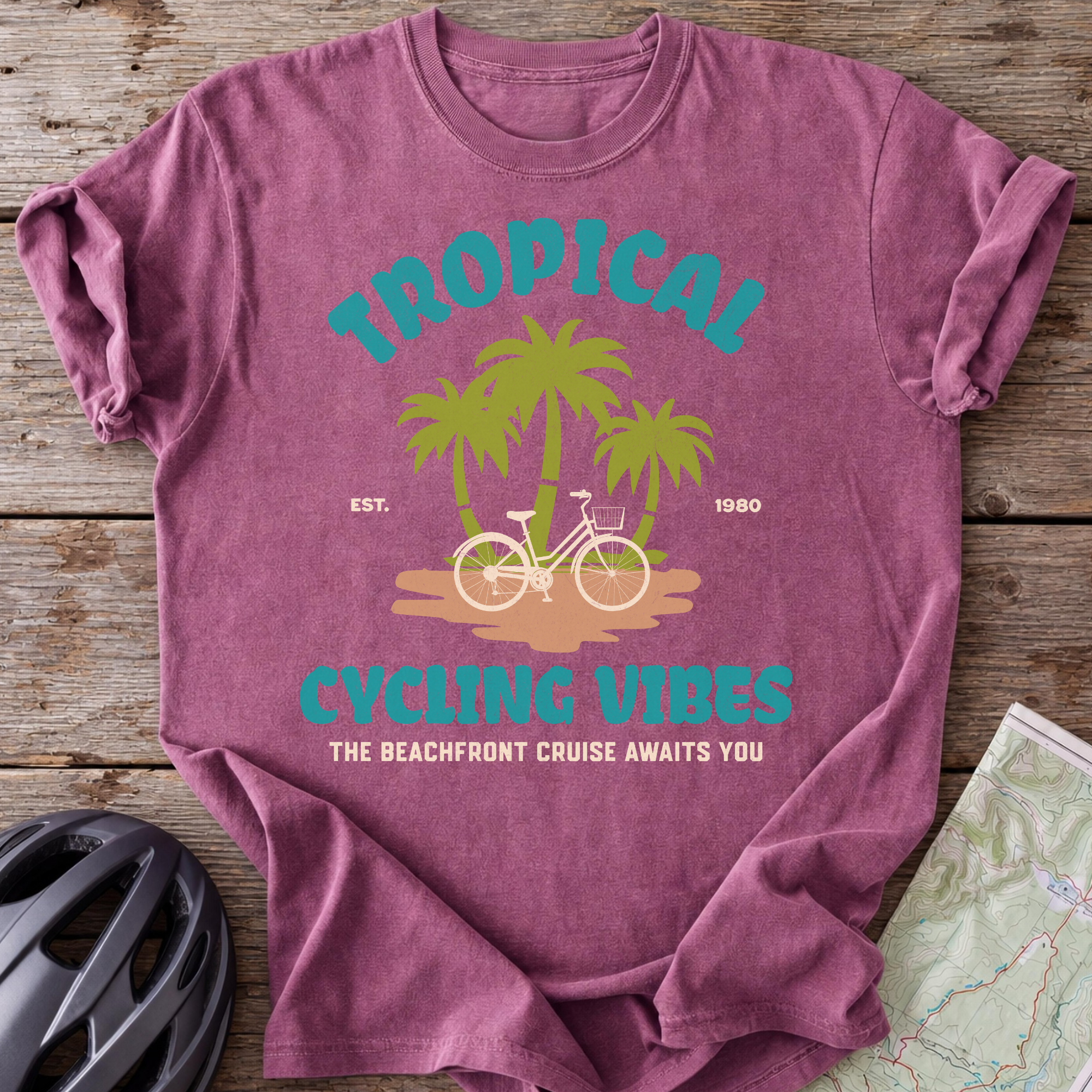 Tropical Cycling Vibes T-shirt