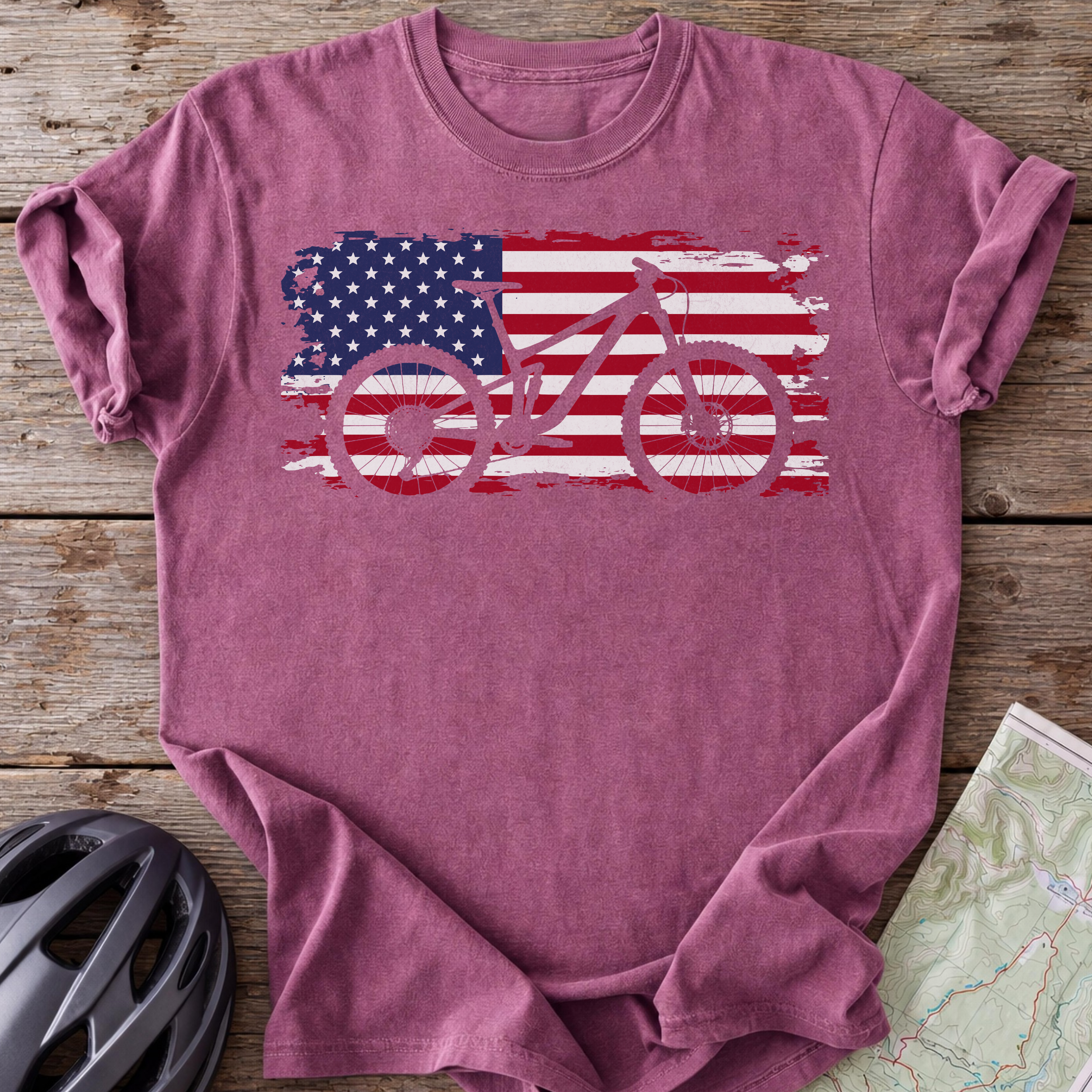 USA Bicycle Flag T-Shirt