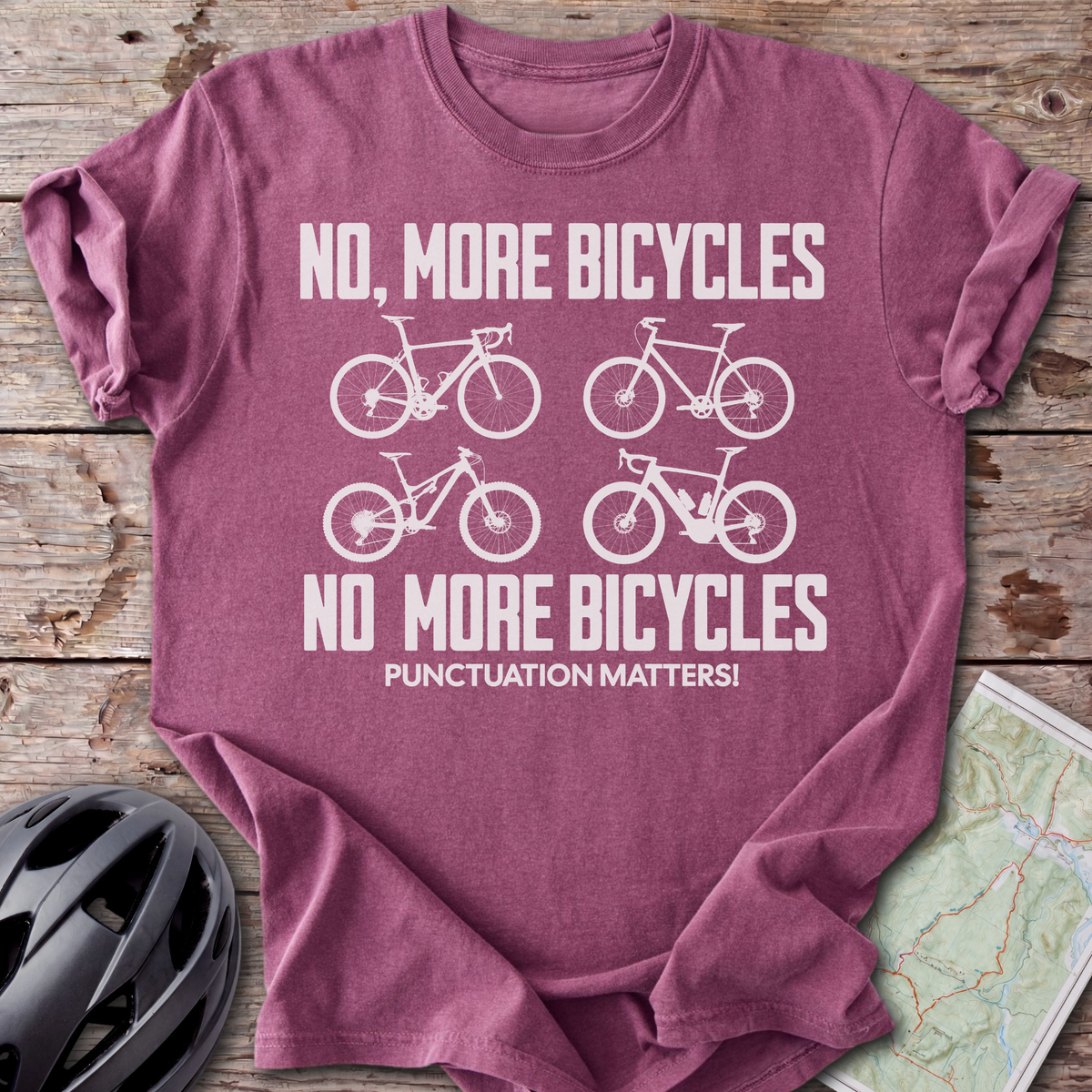 No, More Bicycles T-shirt
