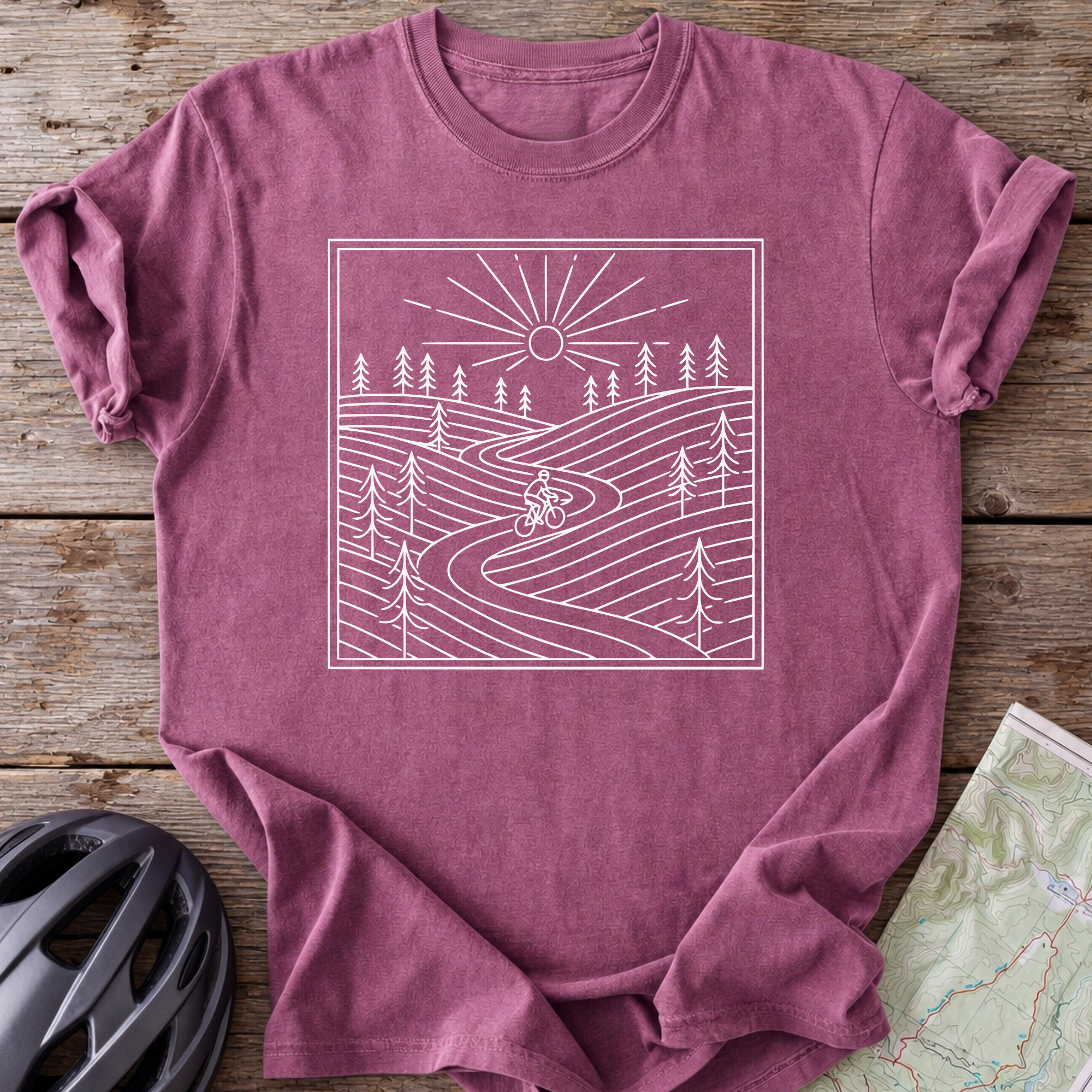 Through The Hills Cycling T-shirt