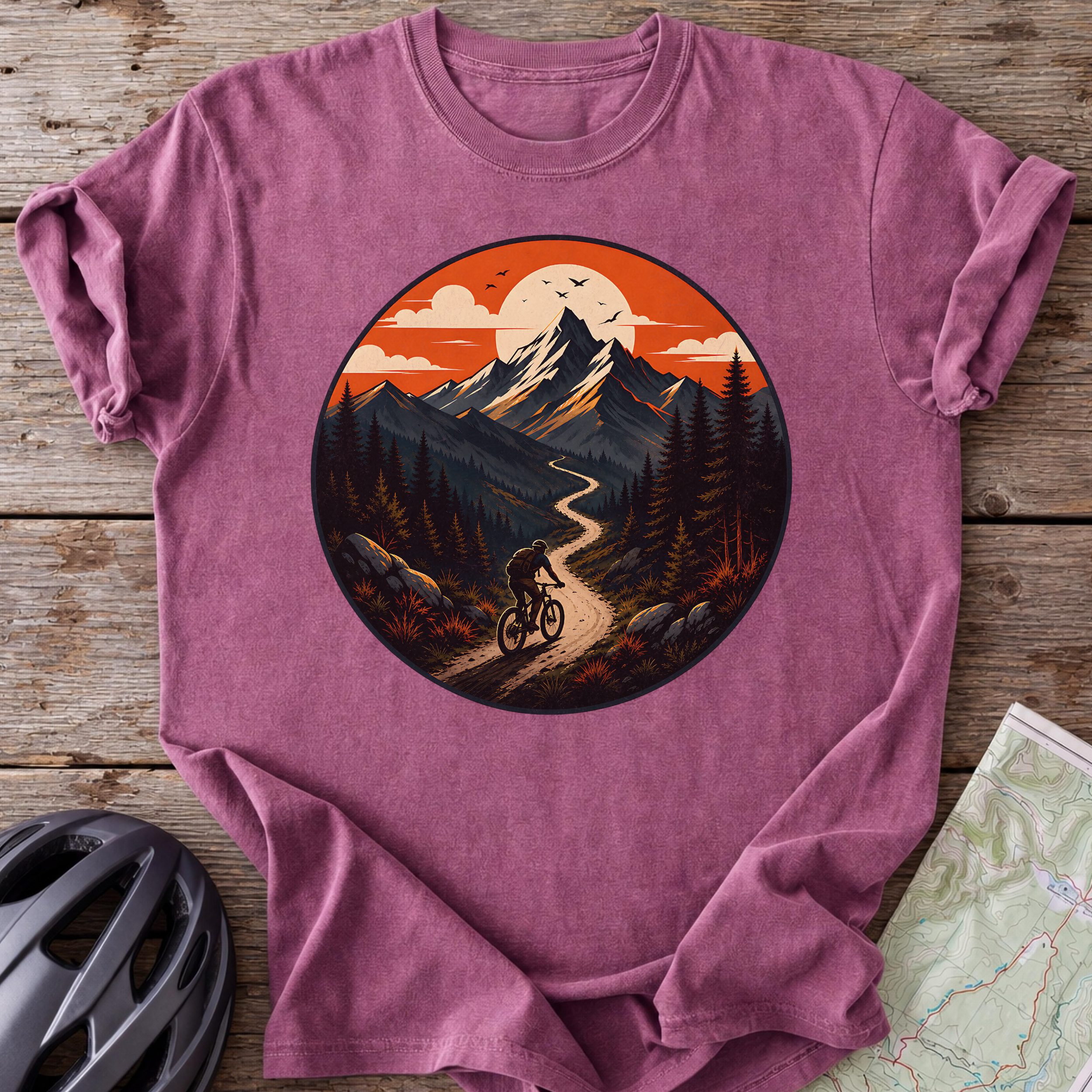 Cycling Sunset Trail T-Shirt
