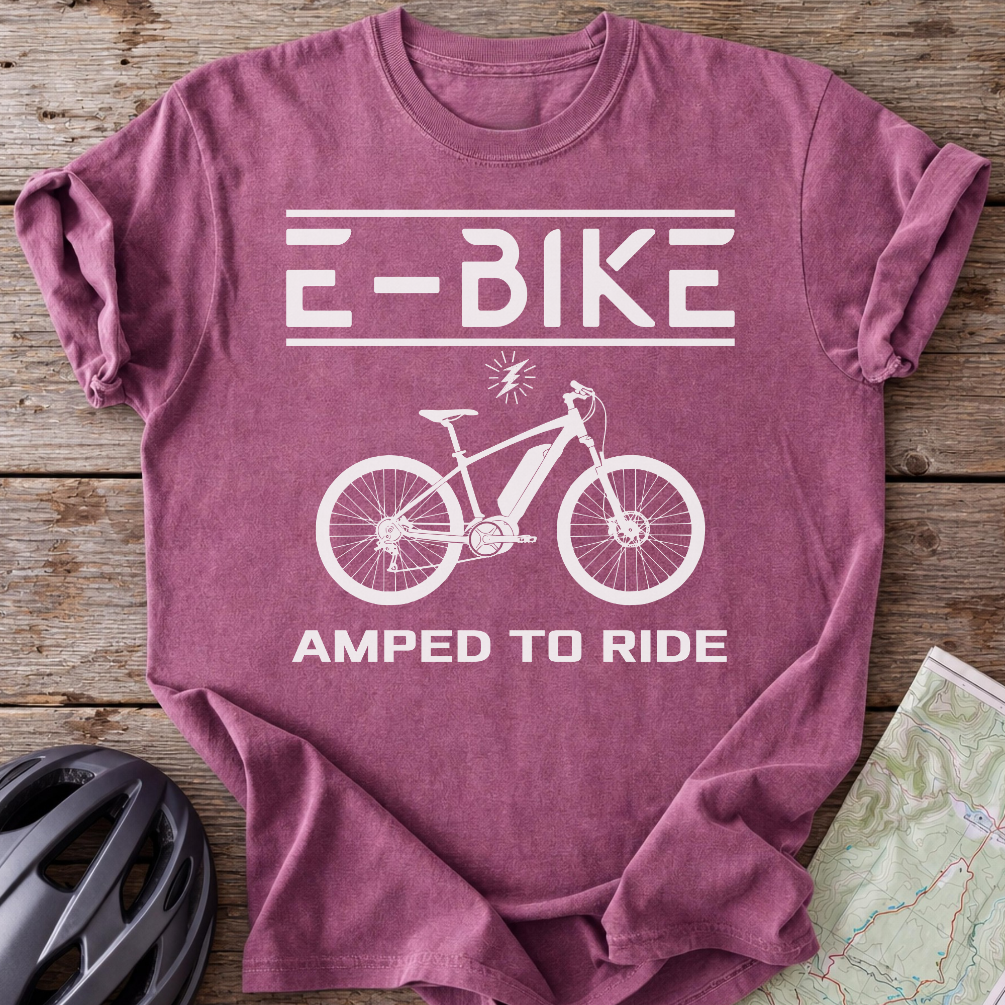E-Bike Amped To Ride T-shirt