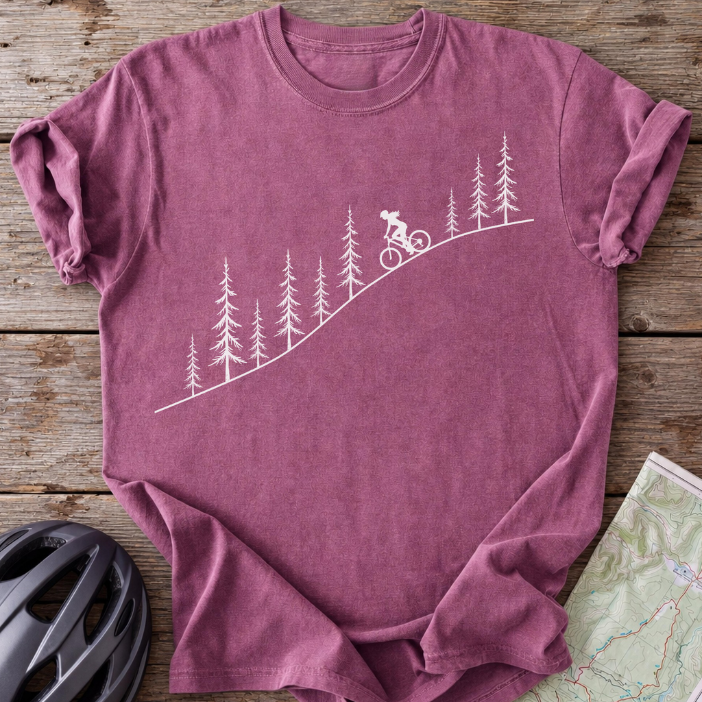Female Mountain Pine Cycling  T-shirt