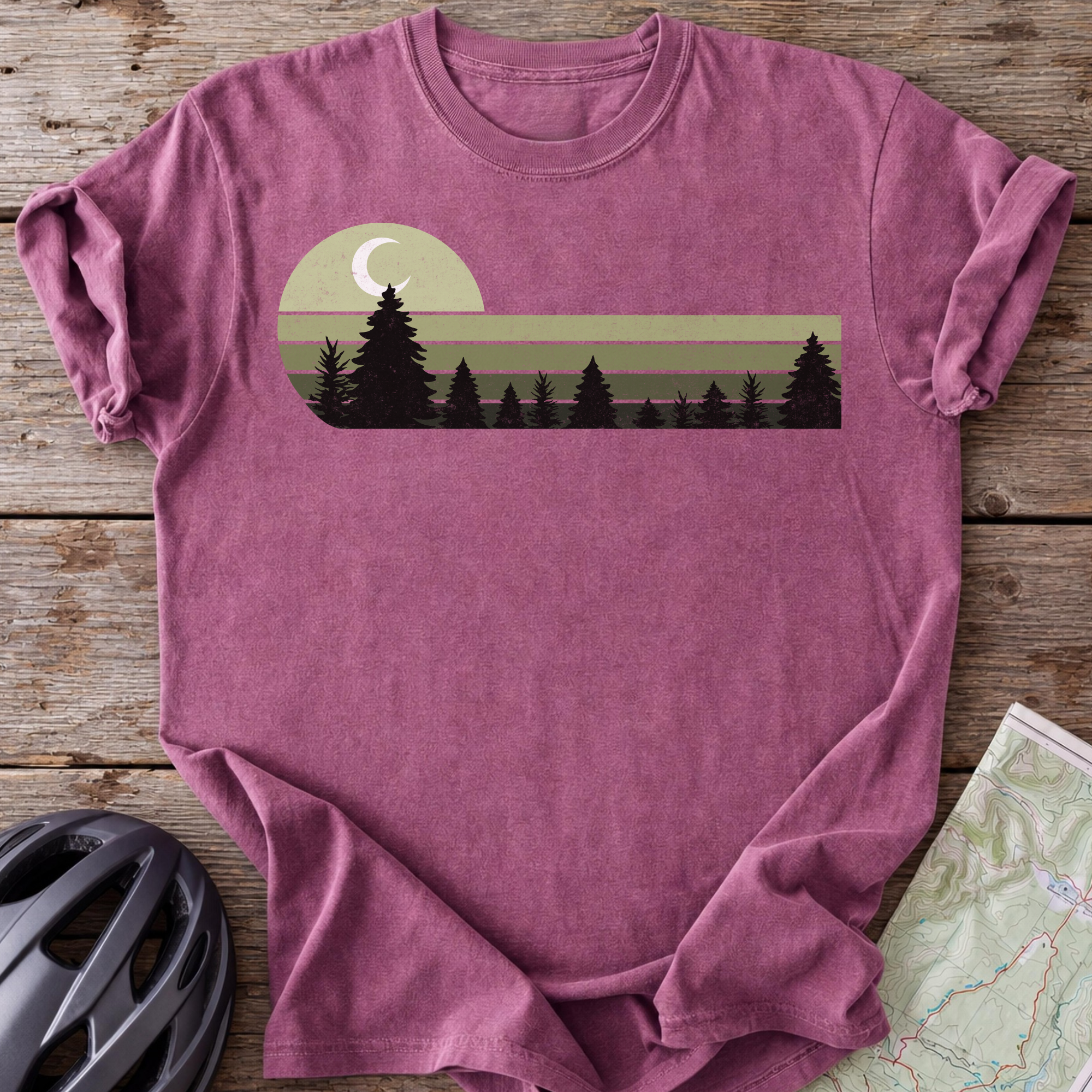 Vintage Green Moon T-shirt