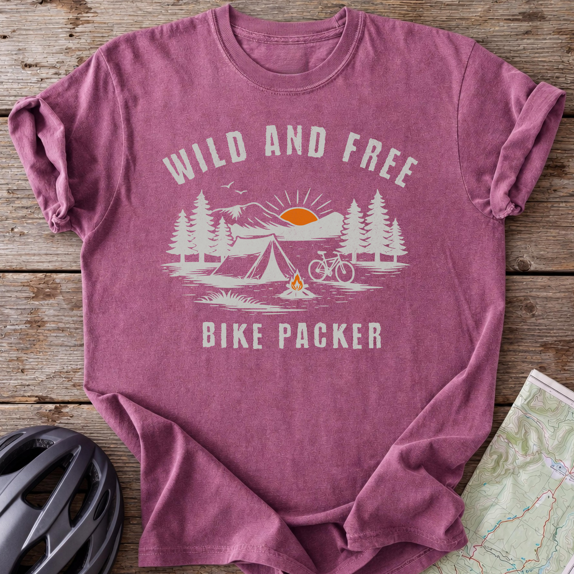 Bike Packer Wild And Free T-shirt