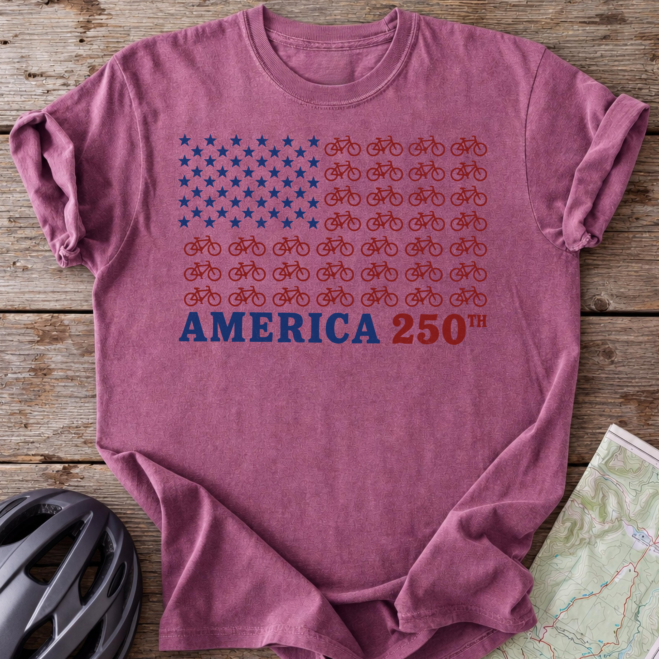 250th Bike Flag T-shirt