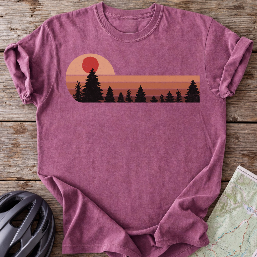 Vintage Red Sunset T-shirt