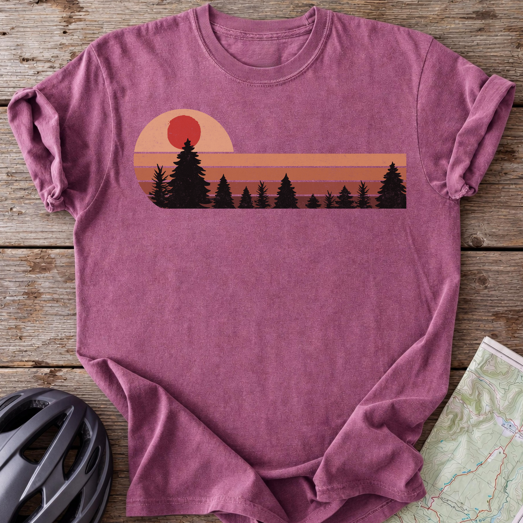Vintage Red Sunset T-shirt