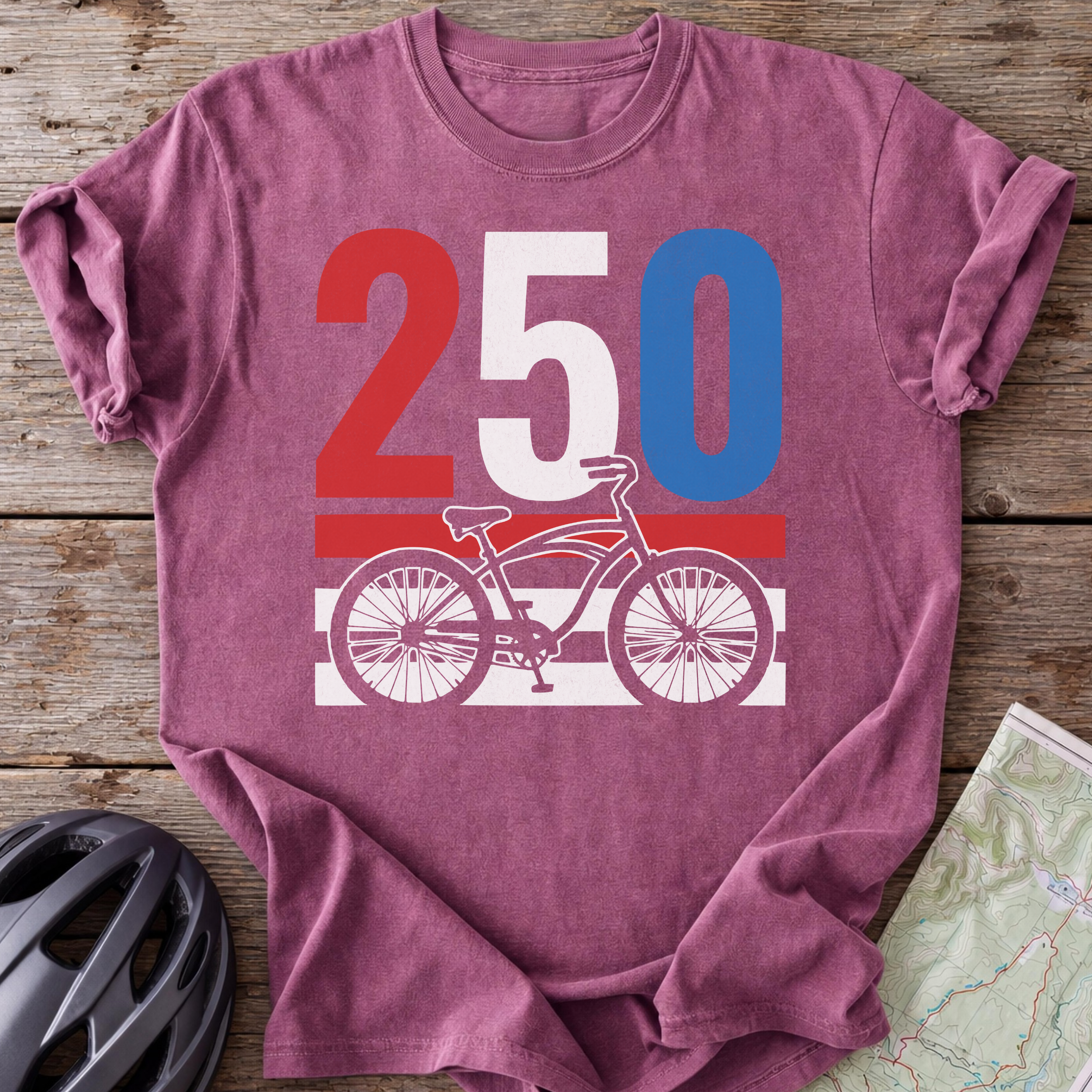 250th Casual Bike T-shirt