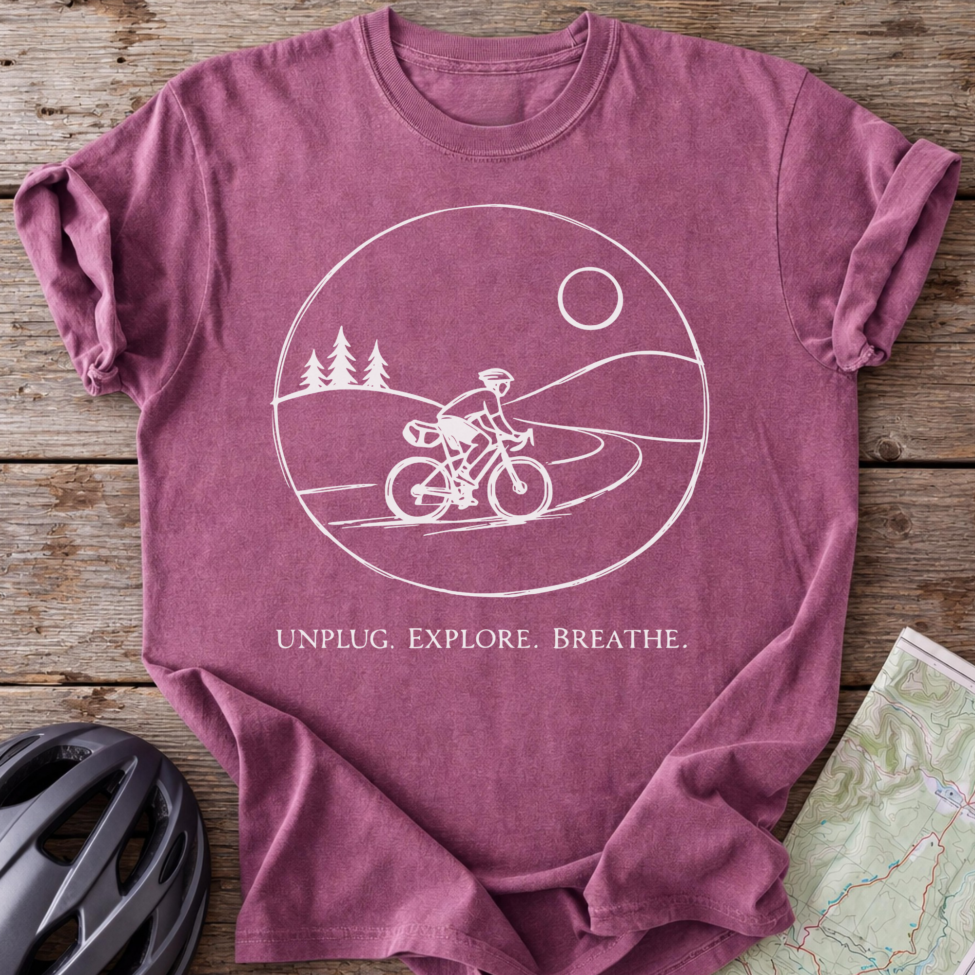 Unplug. Explore. Breathe T-shirt