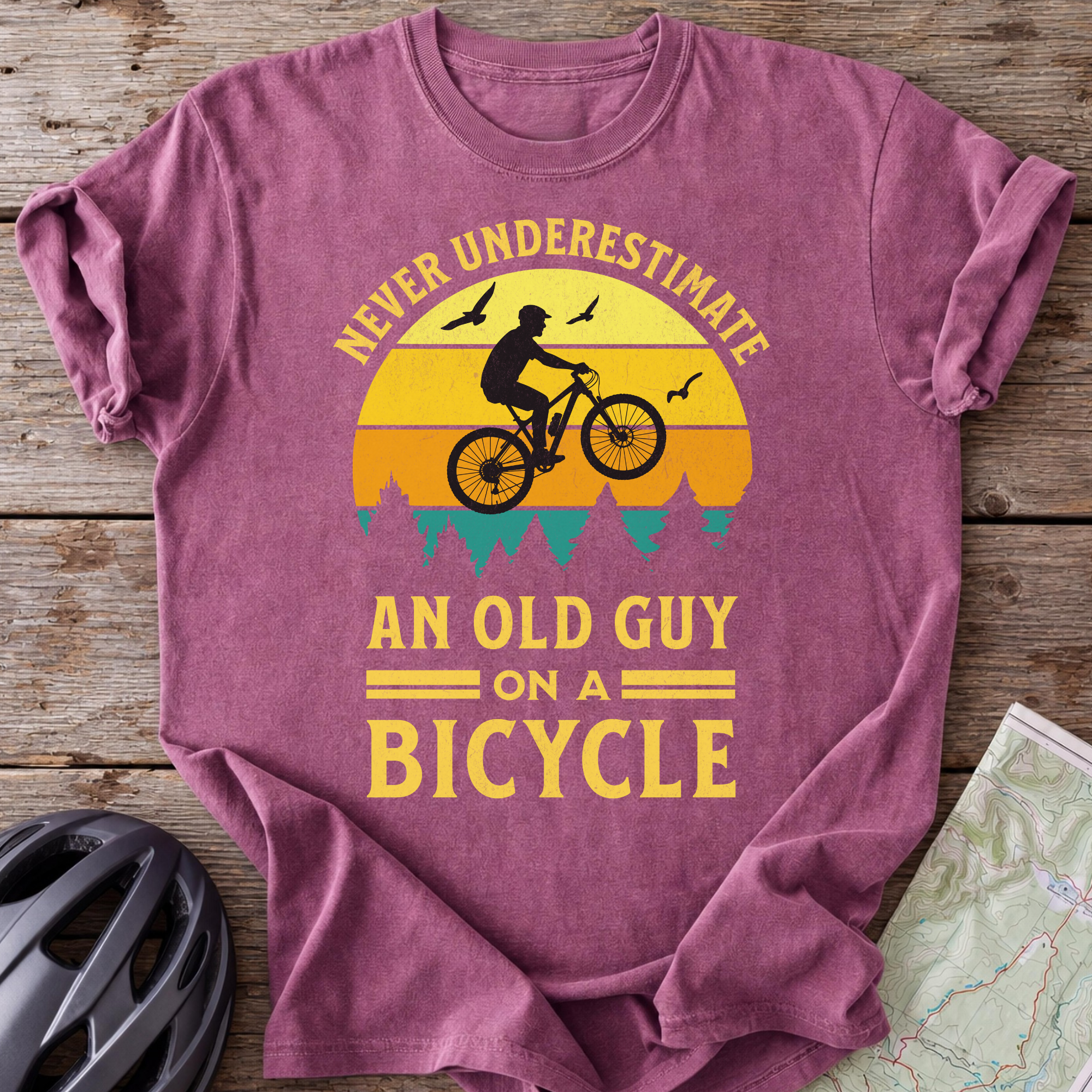 Old Man On A Bicycle T-shirt