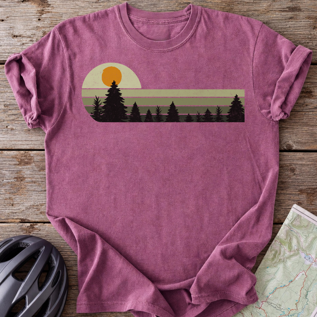 Vintage Green Sunset T-shirt