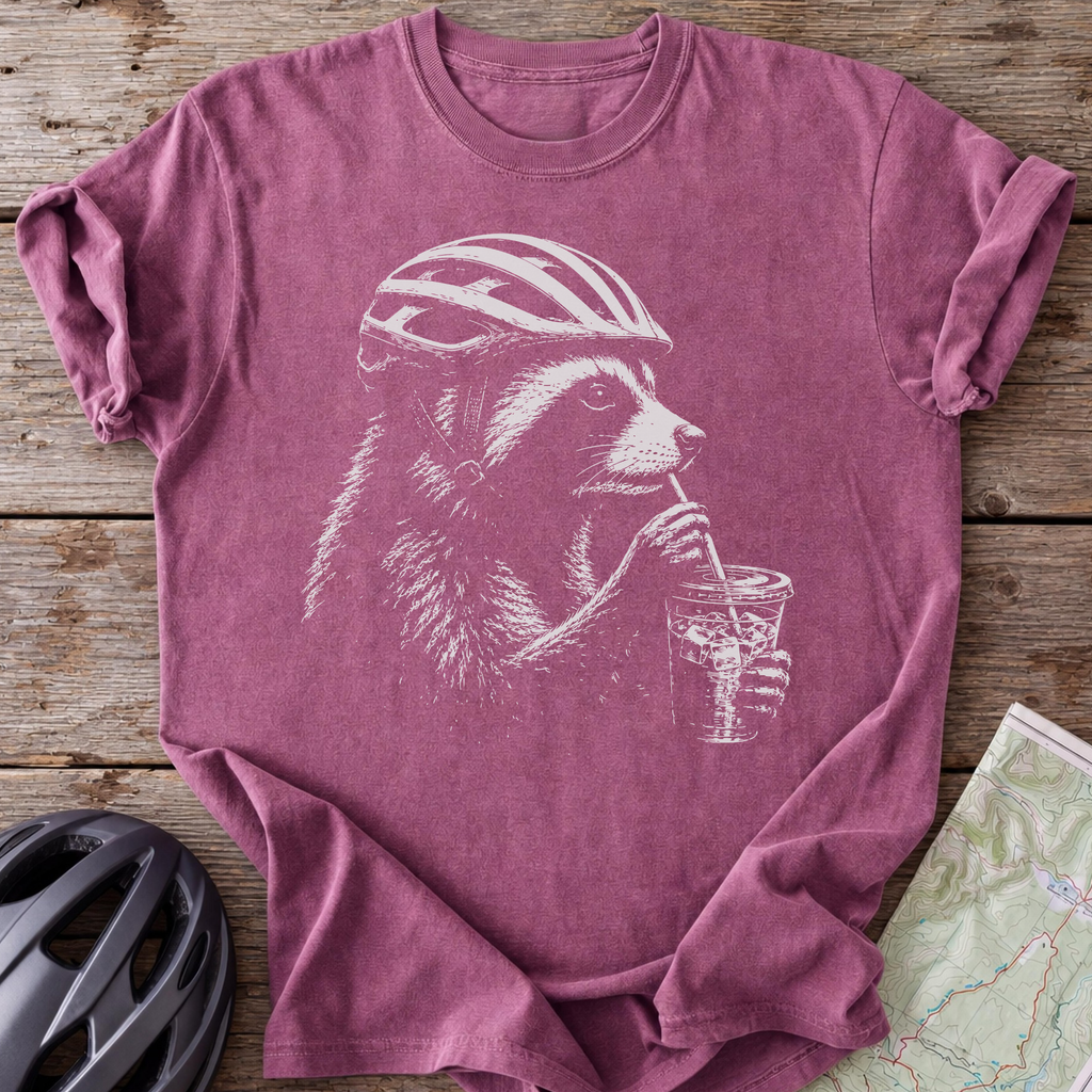Racoon Needs Iced Coffee T-shirt