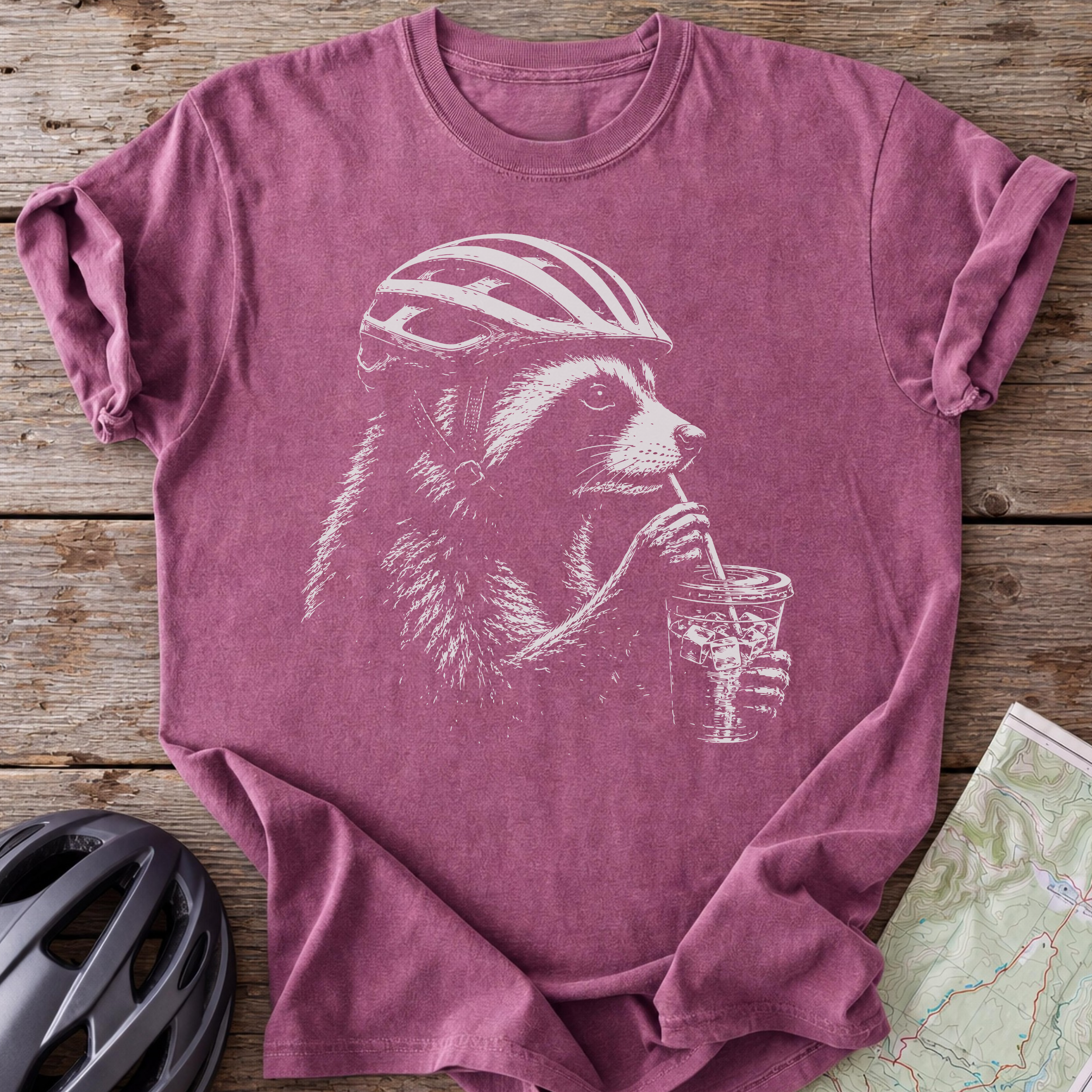 Racoon Needs Iced Coffee T-shirt