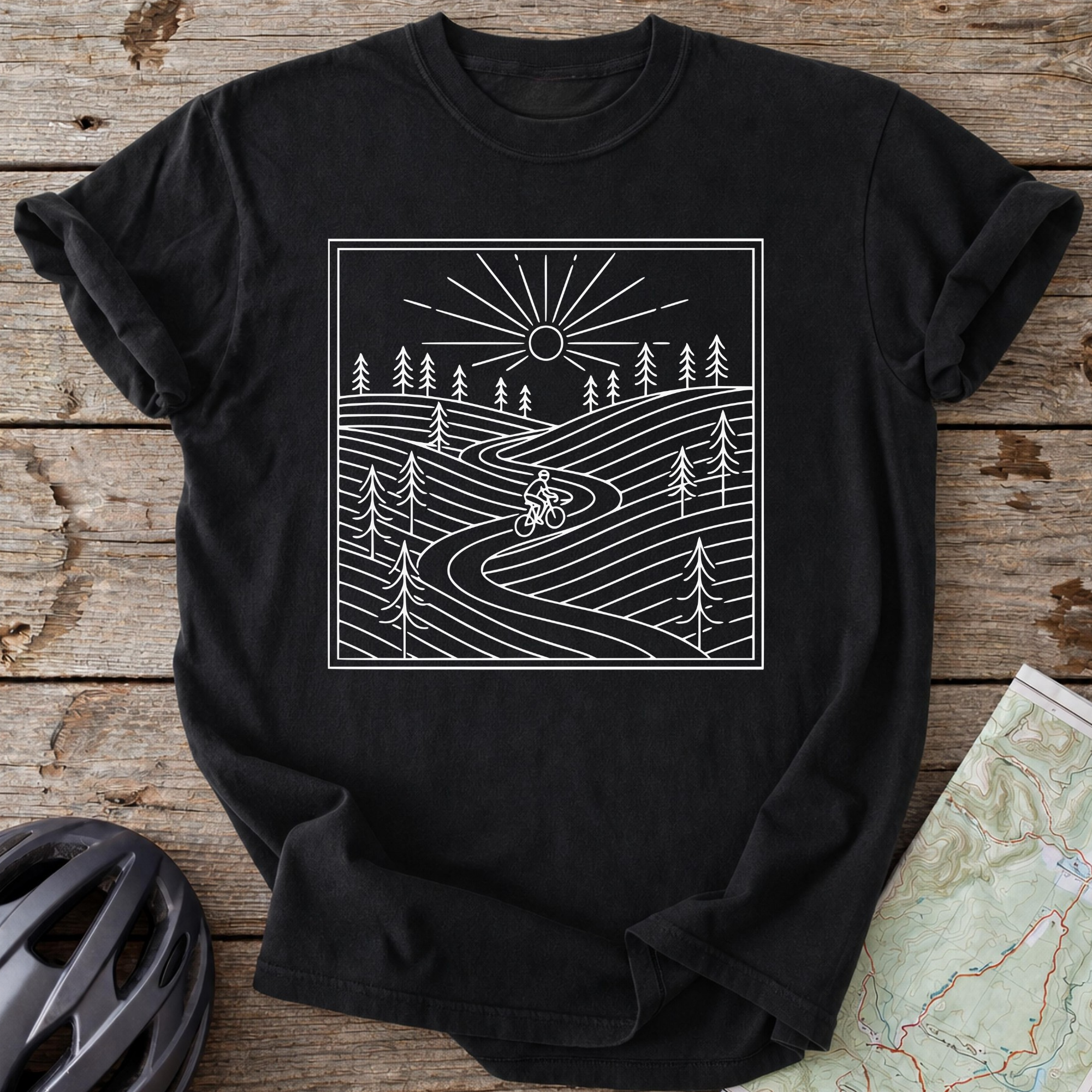 Through The Hills Cycling T-shirt