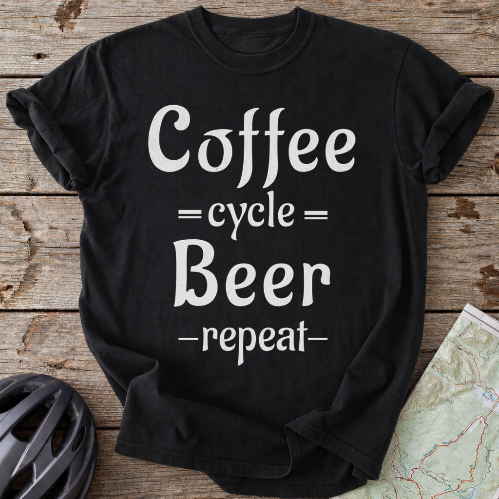 Coffee Cycle Beer Repeat T-shirt
