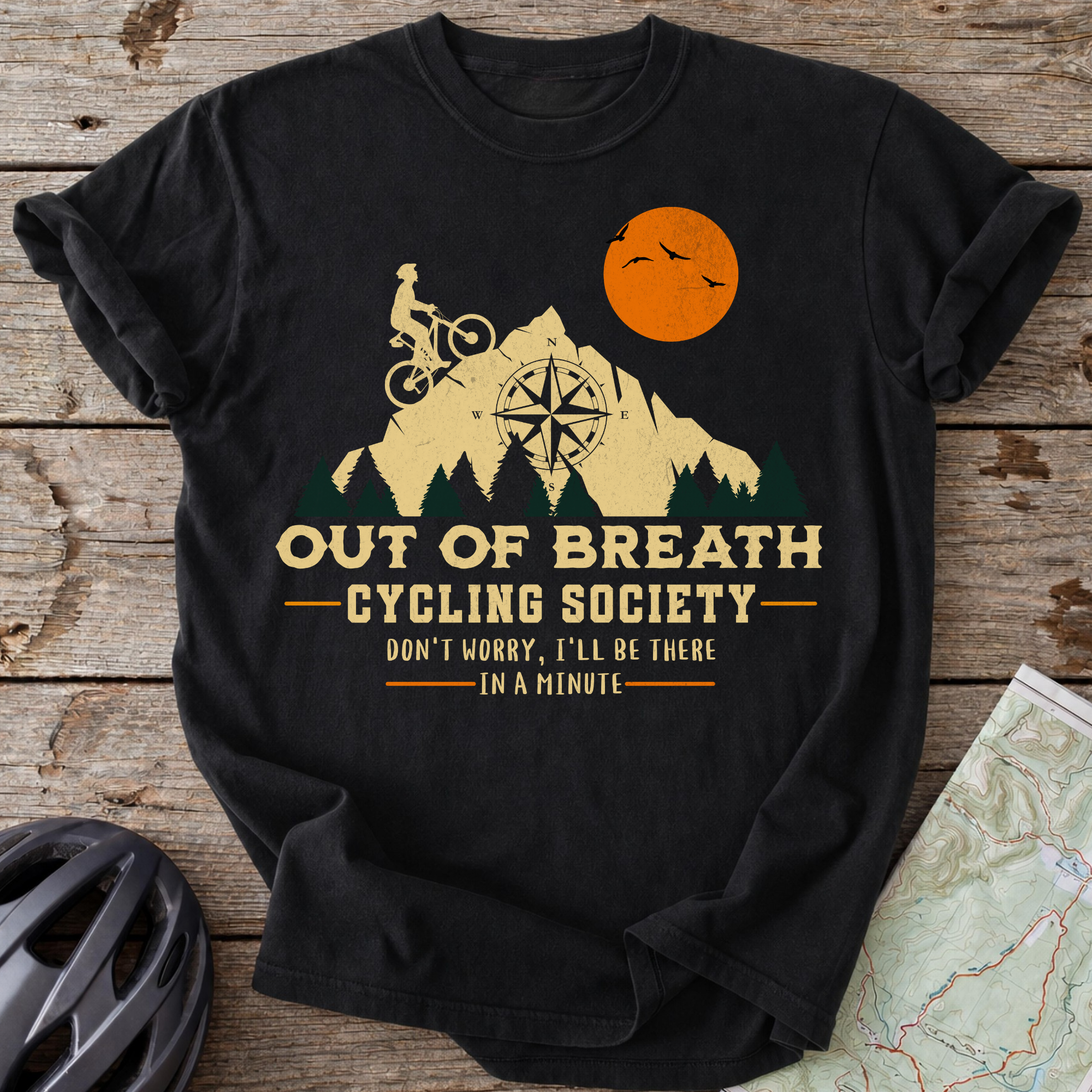 Out Of Breath Cycling Society T-shirt