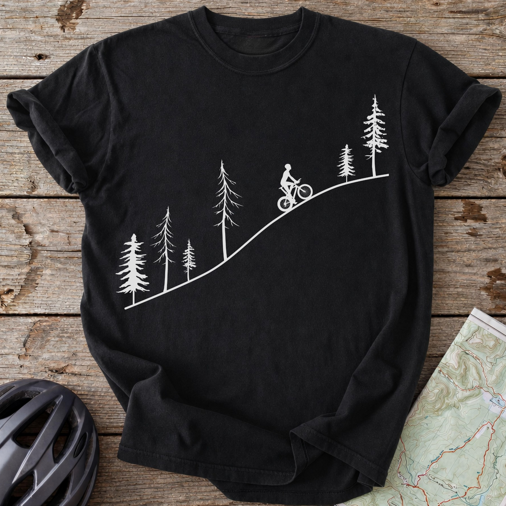 Male Autumn Pine Cycling T-shirt