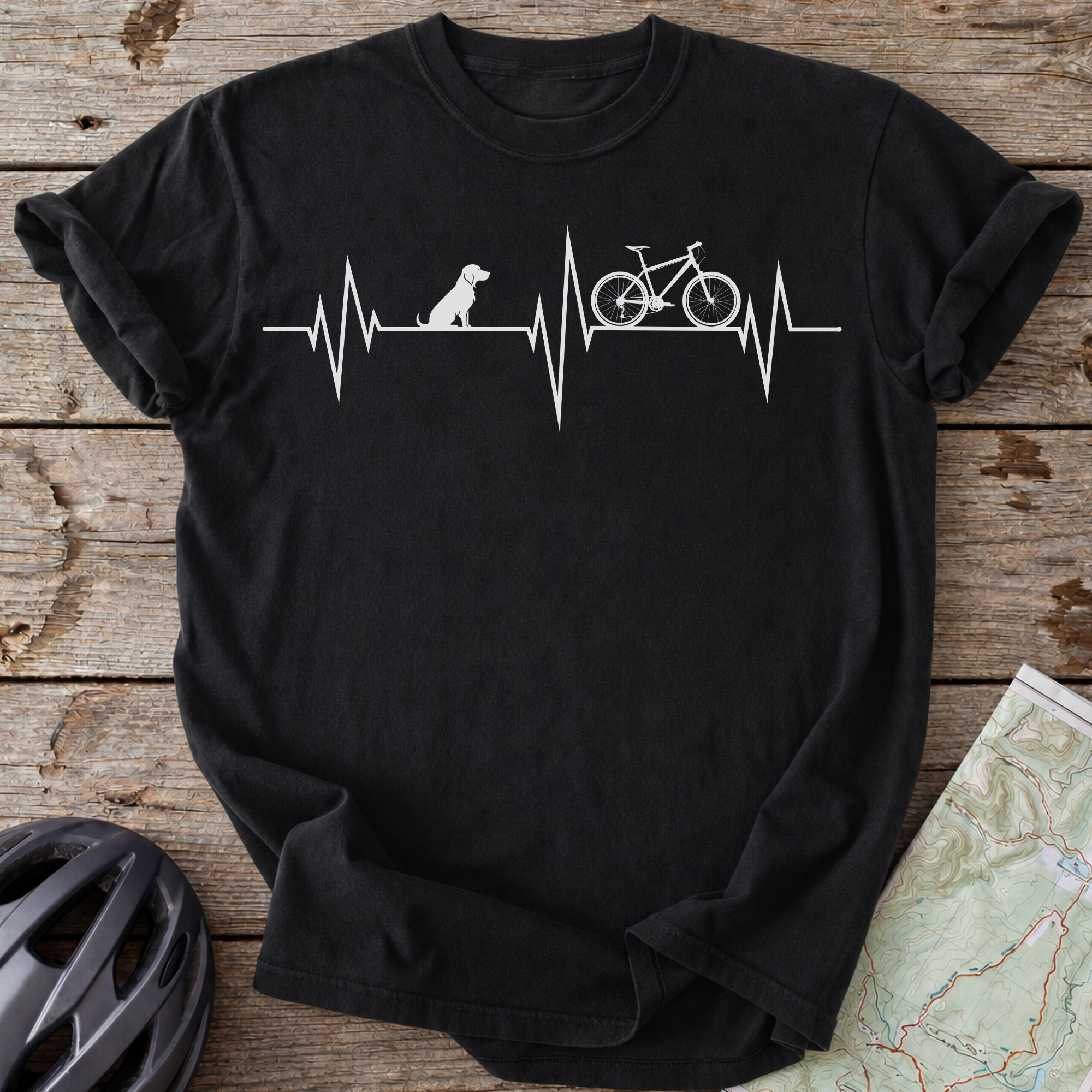 Dogs And Cycling Pulse T-shirt