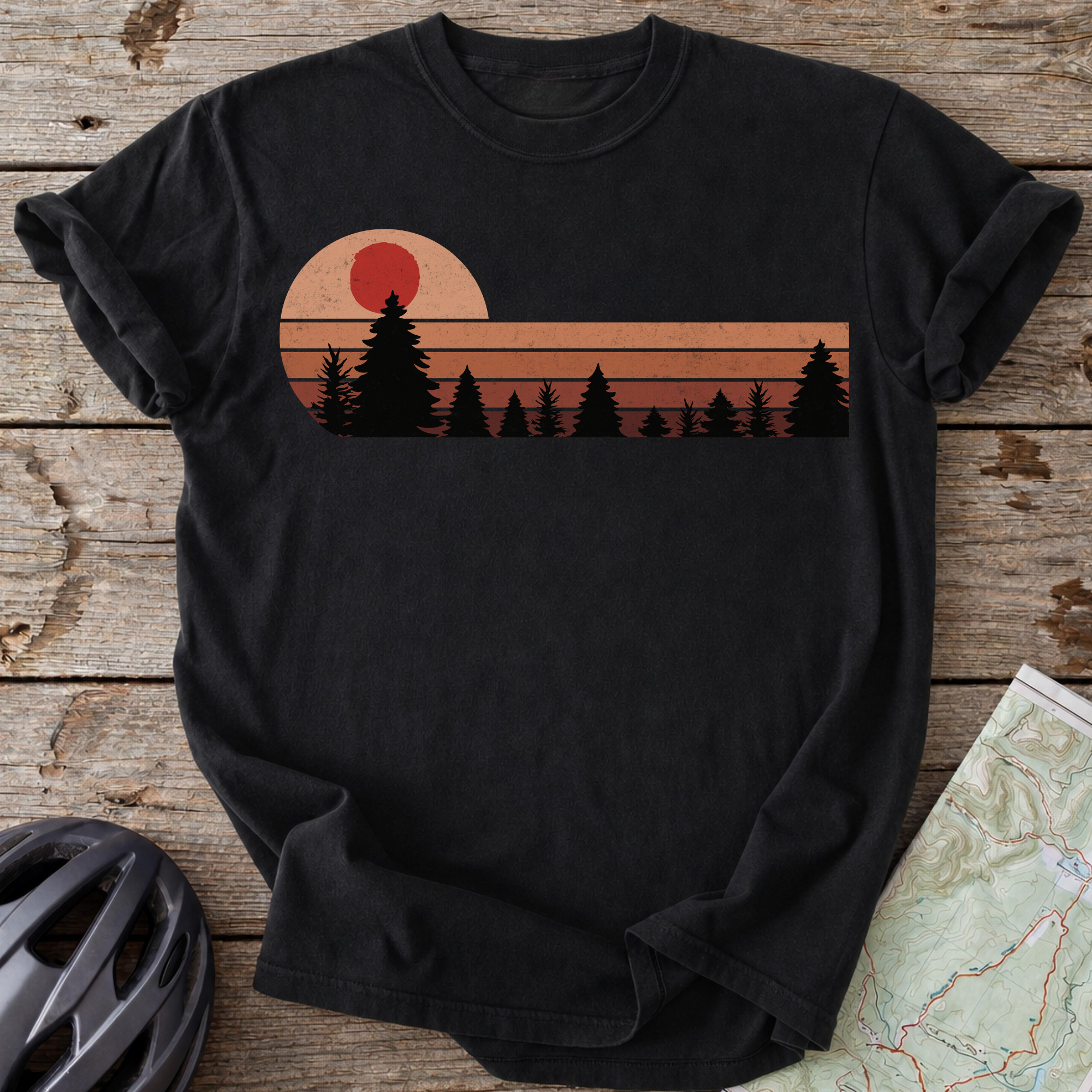 Vintage Red Sunset T-shirt