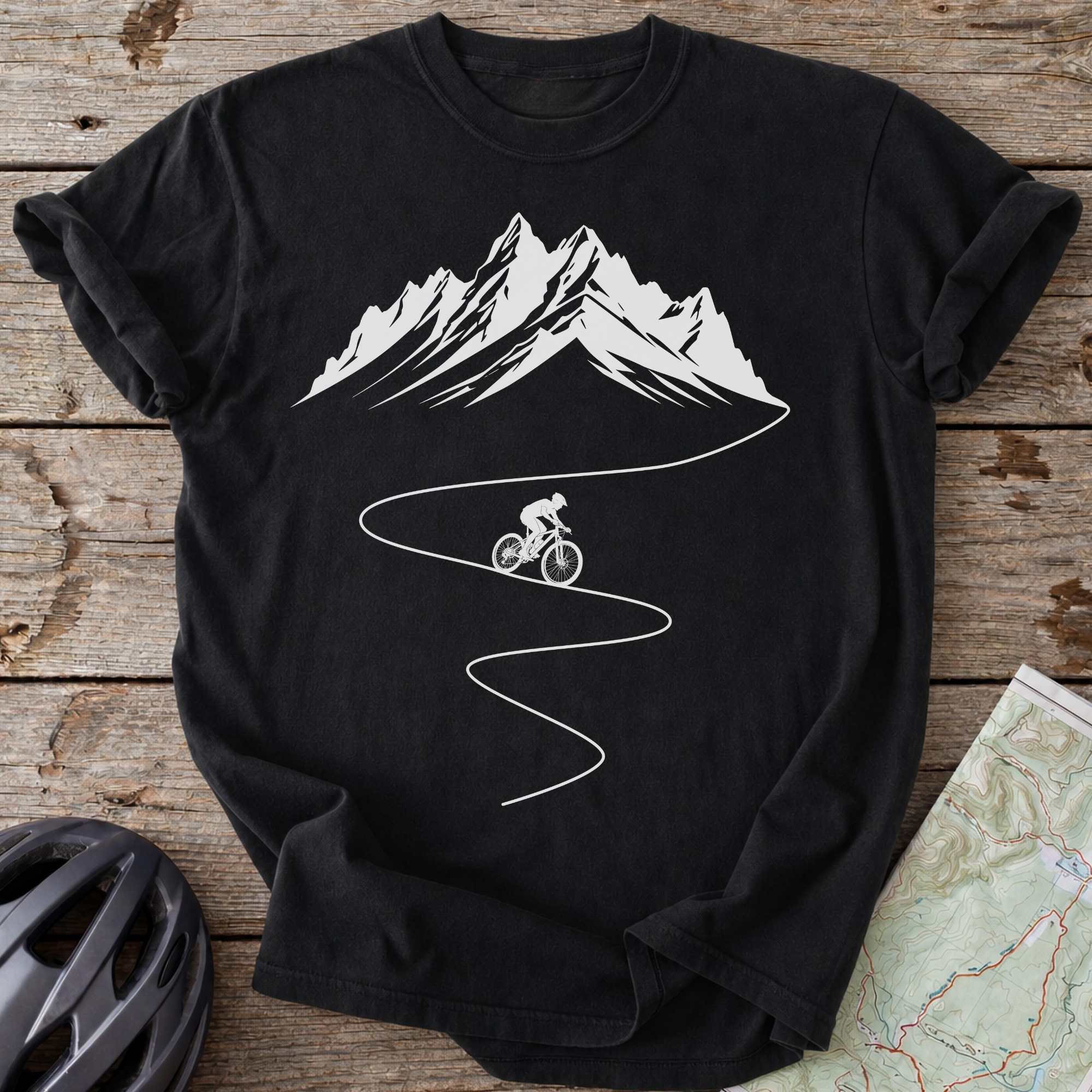 Snowy Mountain Line T-shirt