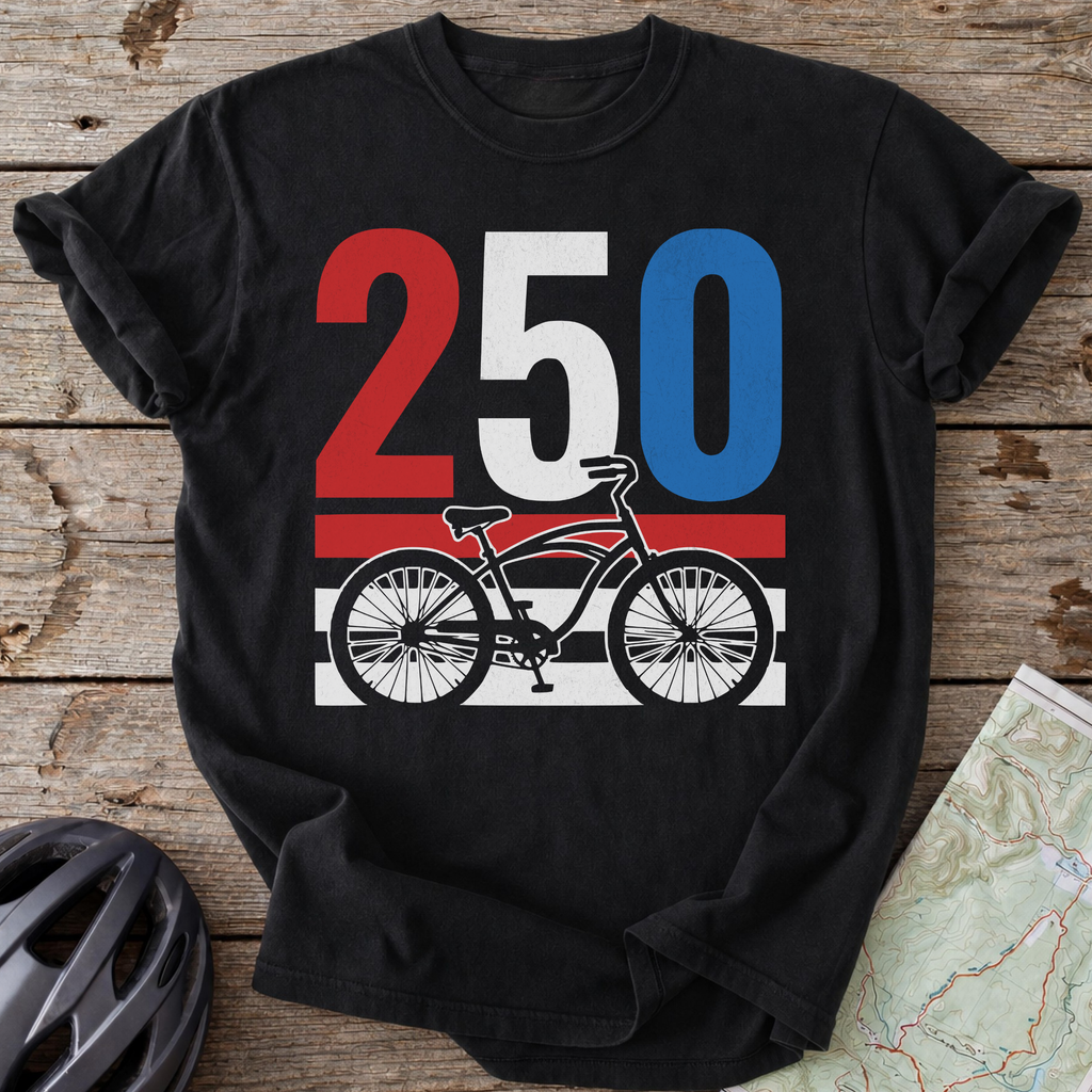 250th Casual Bike T-shirt