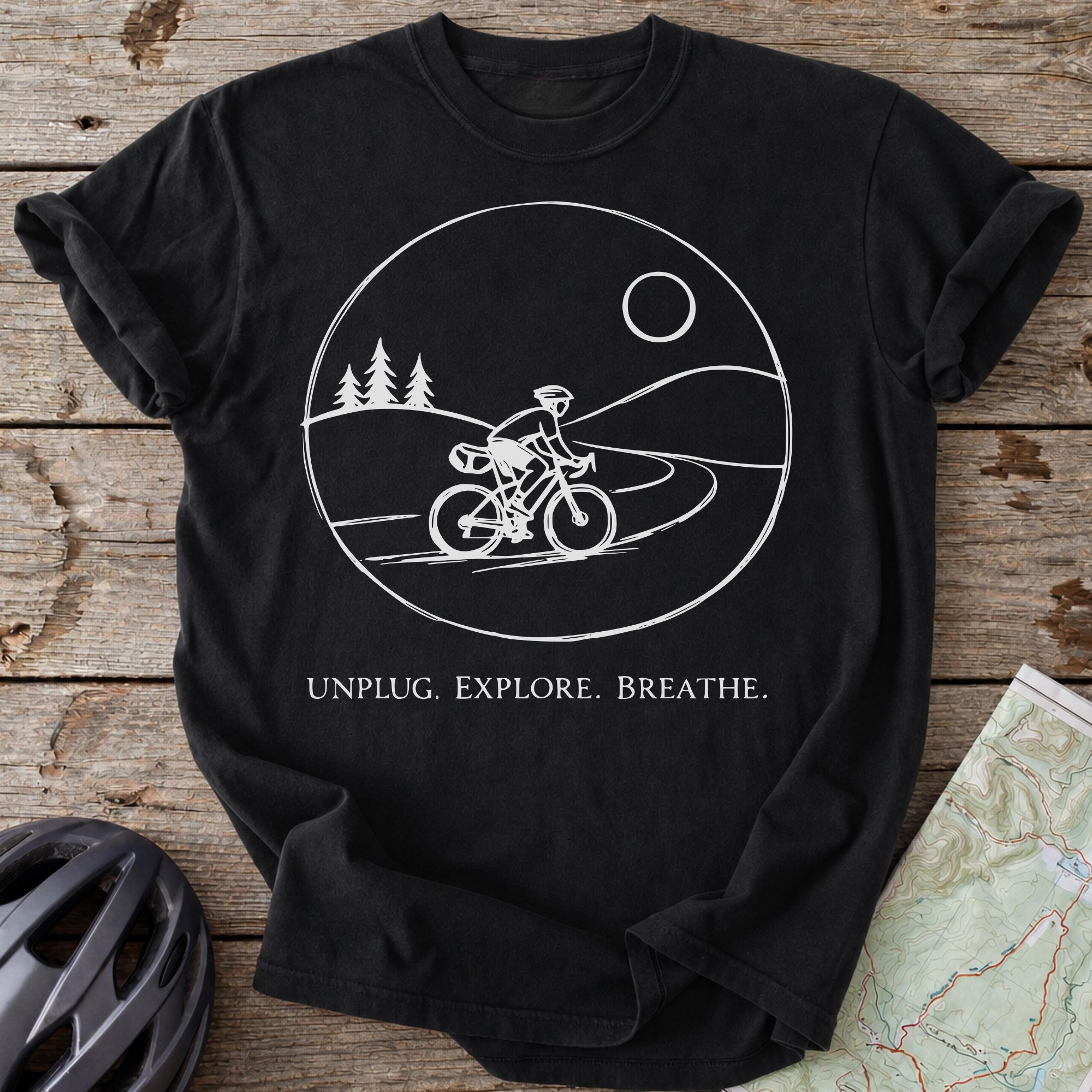 Unplug. Explore. Breathe T-shirt