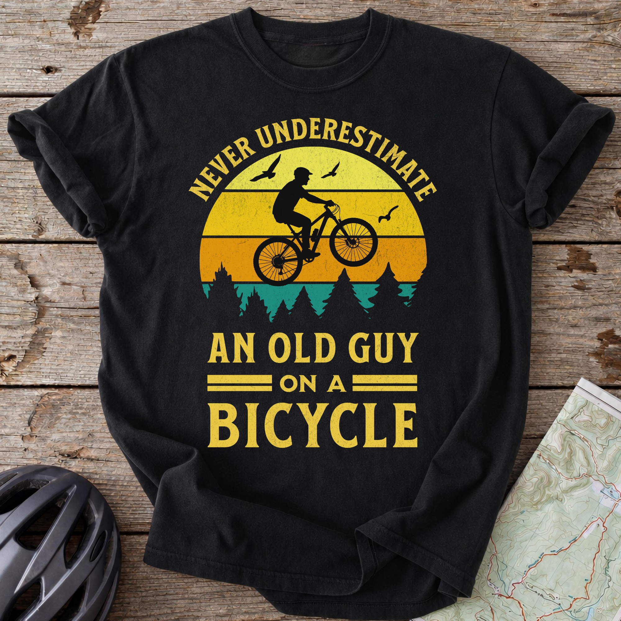 Old Man On A Bicycle T-shirt