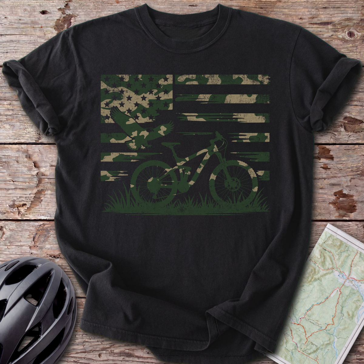 Camo MTB USA T-shirt