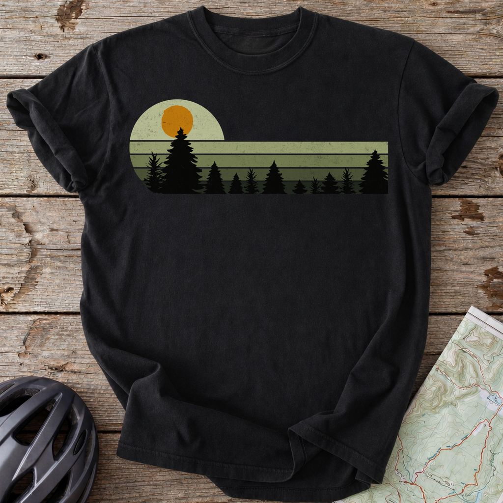 Vintage Green Sunset T-shirt