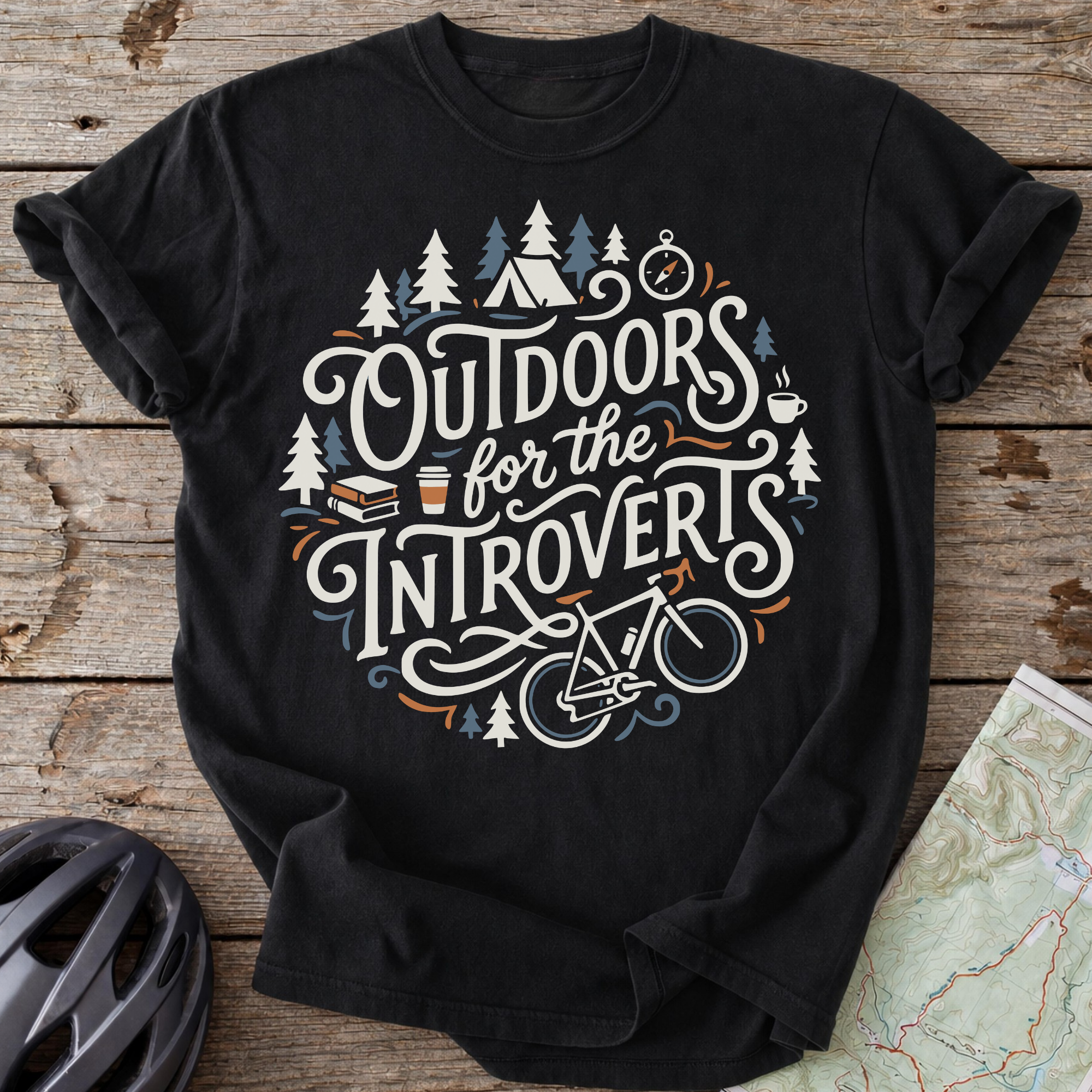 Outdoors For Introverts T-shirt