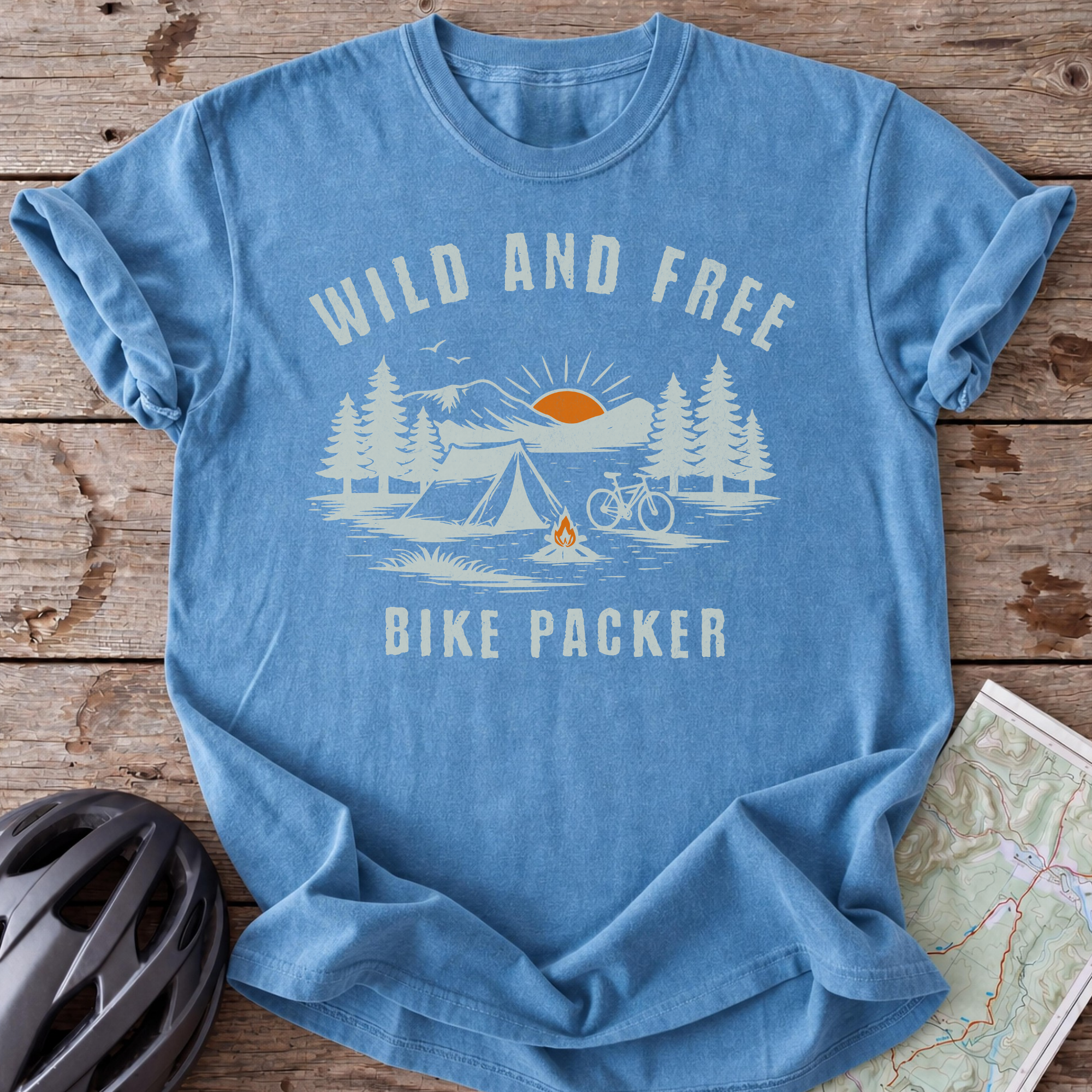 Bike Packer Wild And Free T-shirt
