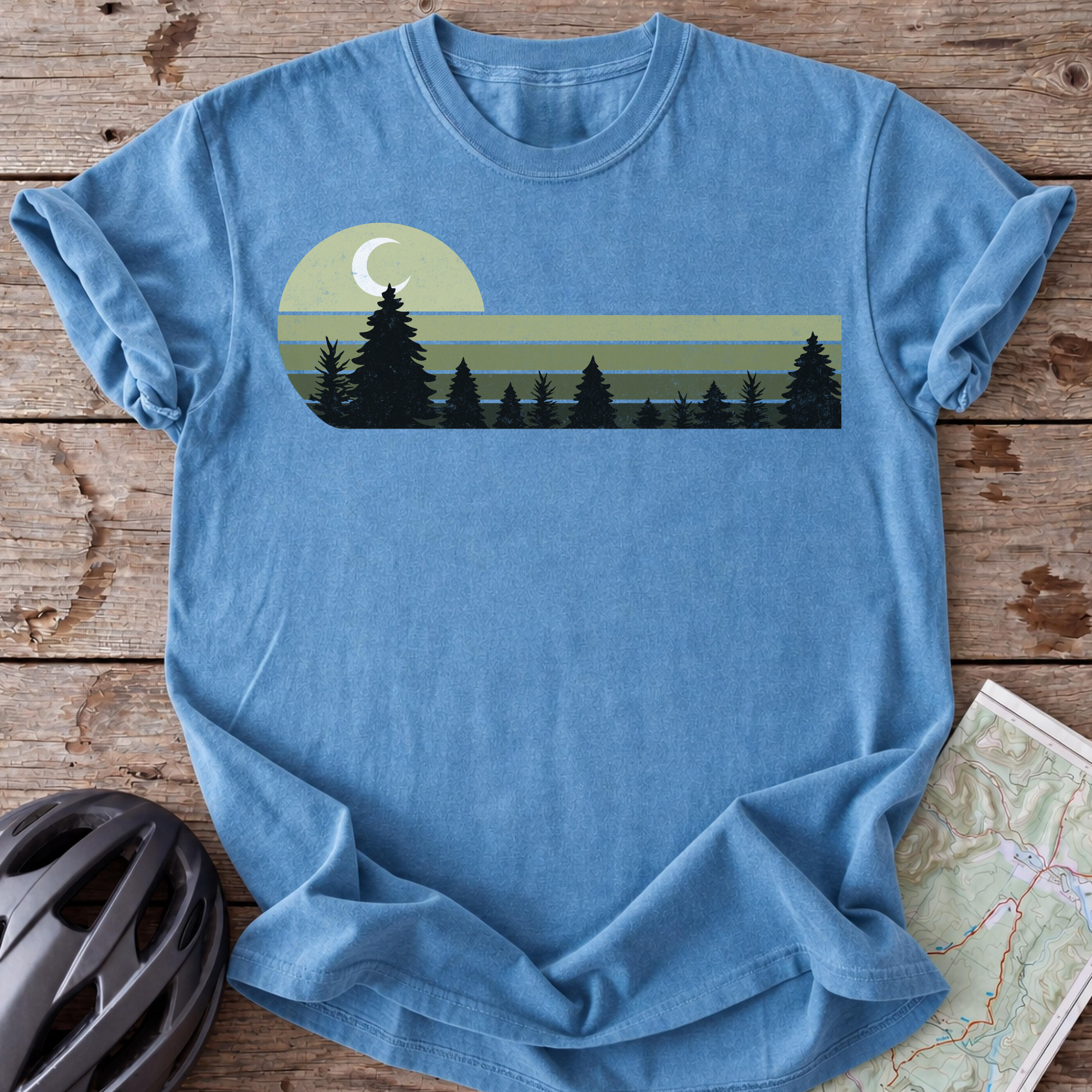 Vintage Green Moon T-shirt