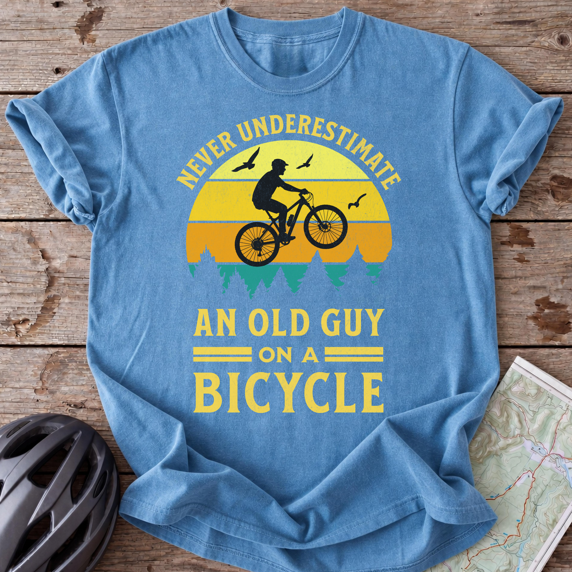 Old Man On A Bicycle T-shirt