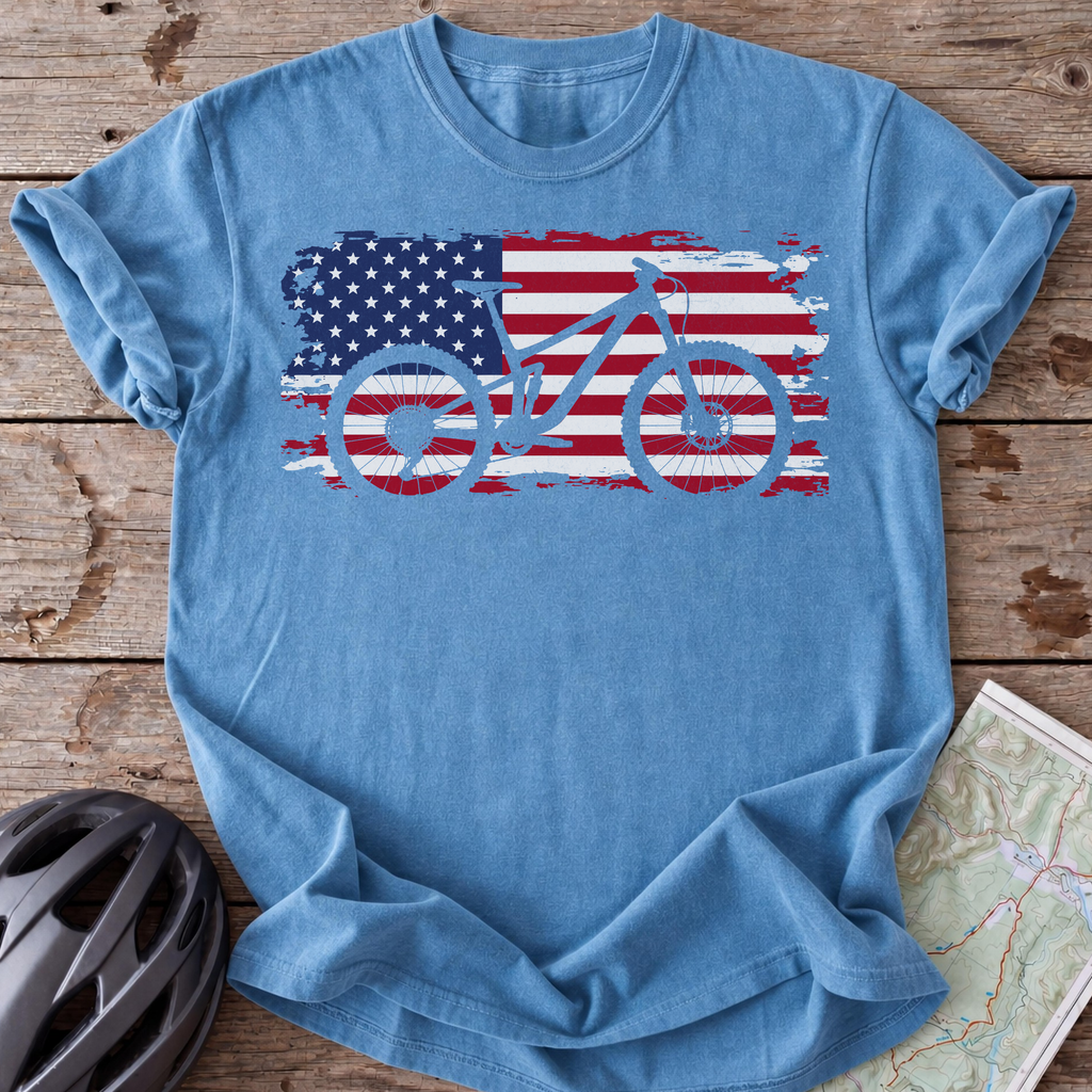 USA Bicycle Flag T-Shirt