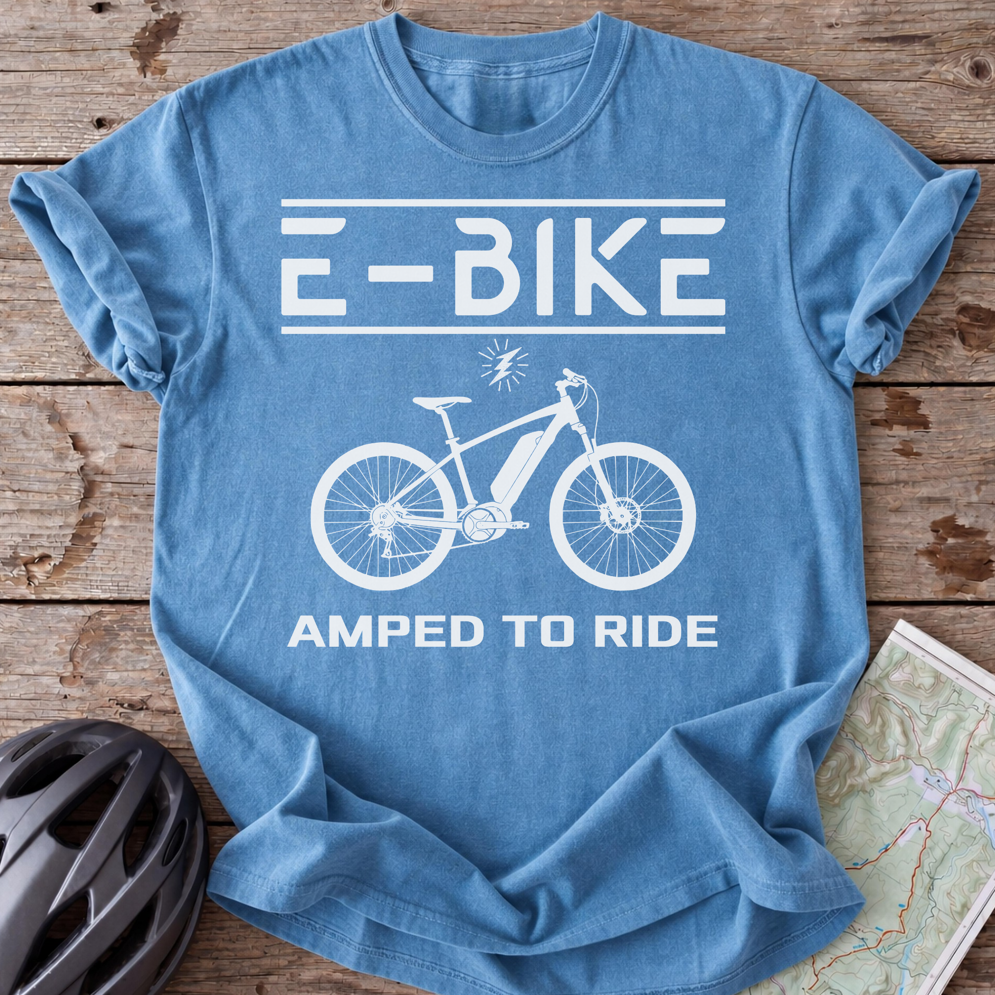 E-Bike Amped To Ride T-shirt