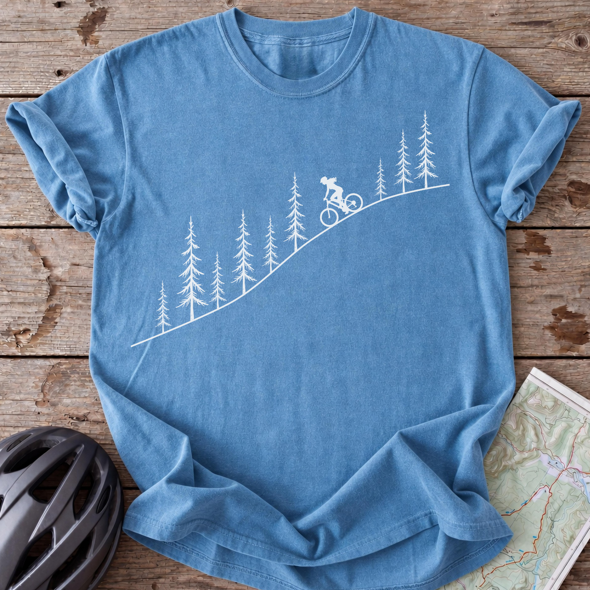 Female Mountain Pine Cycling  T-shirt