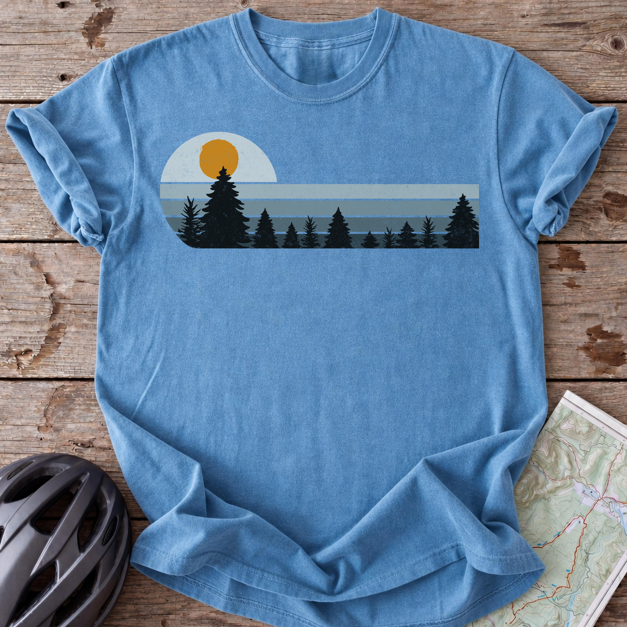 Vintage Blue Sunset T-shirt