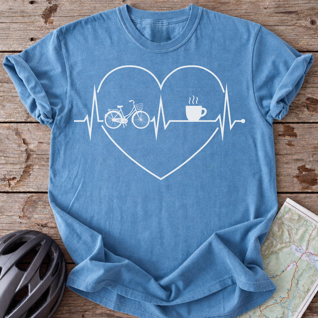 Classic Bike Coffee Heart T-shirt