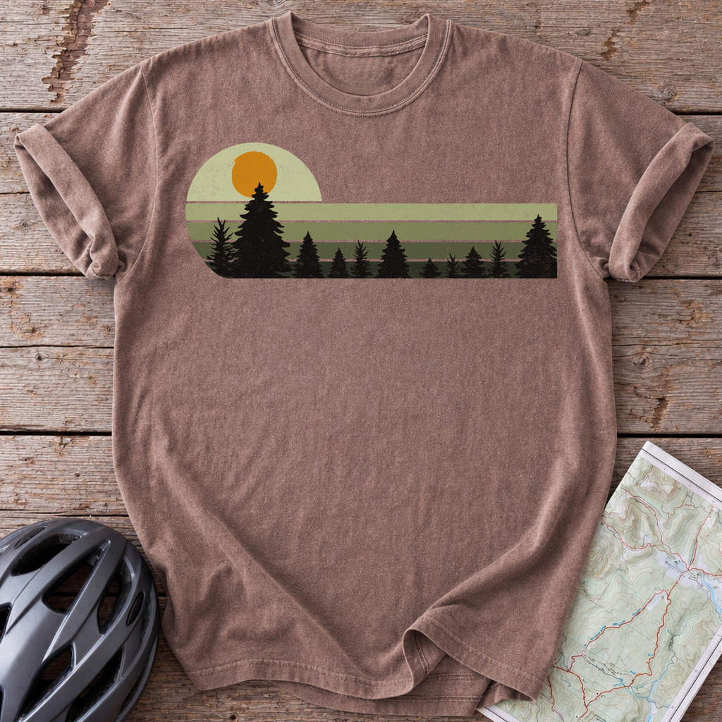Vintage Green Sunset T-shirt
