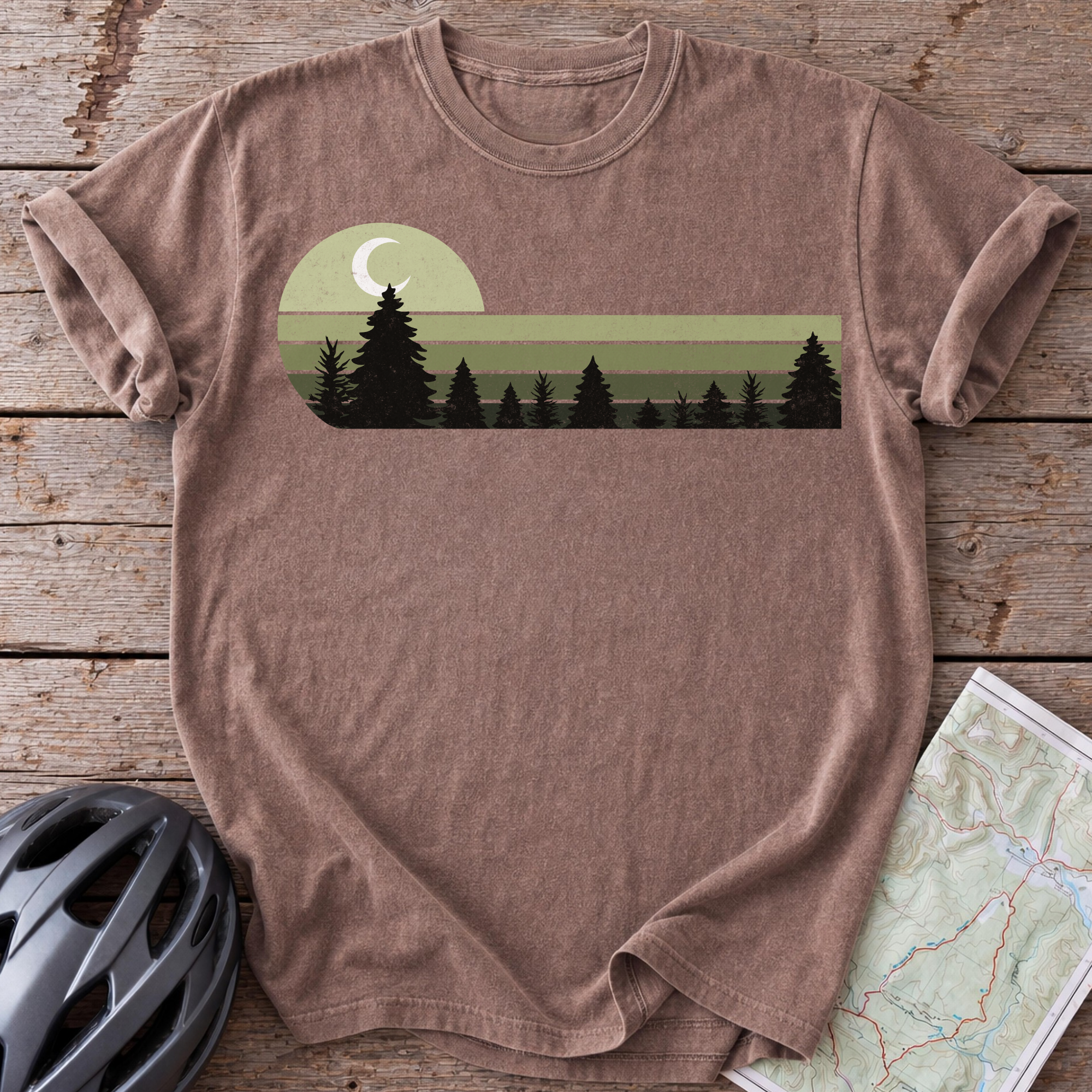 Vintage Green Moon T-shirt