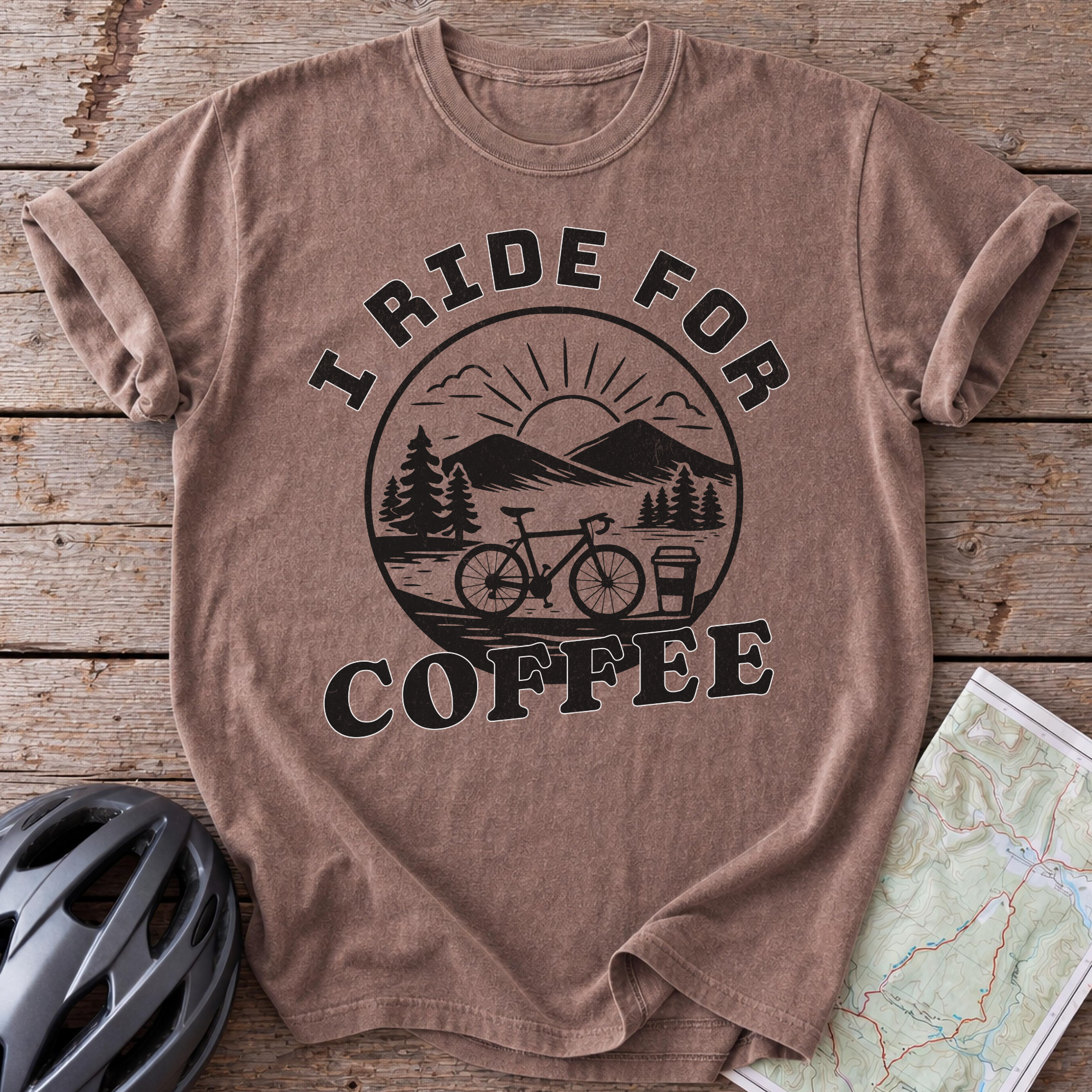 I Ride For Coffee Cycling T-shirt
