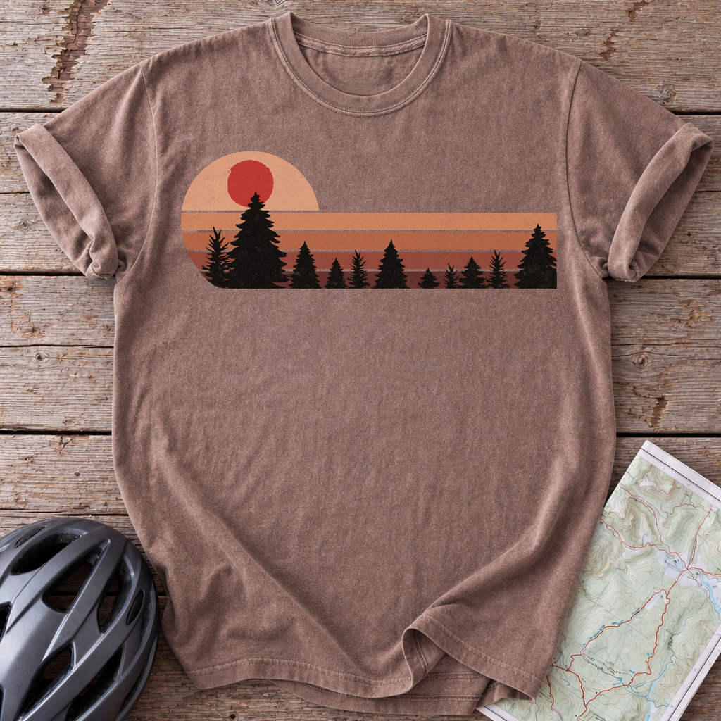 Vintage Red Sunset T-shirt