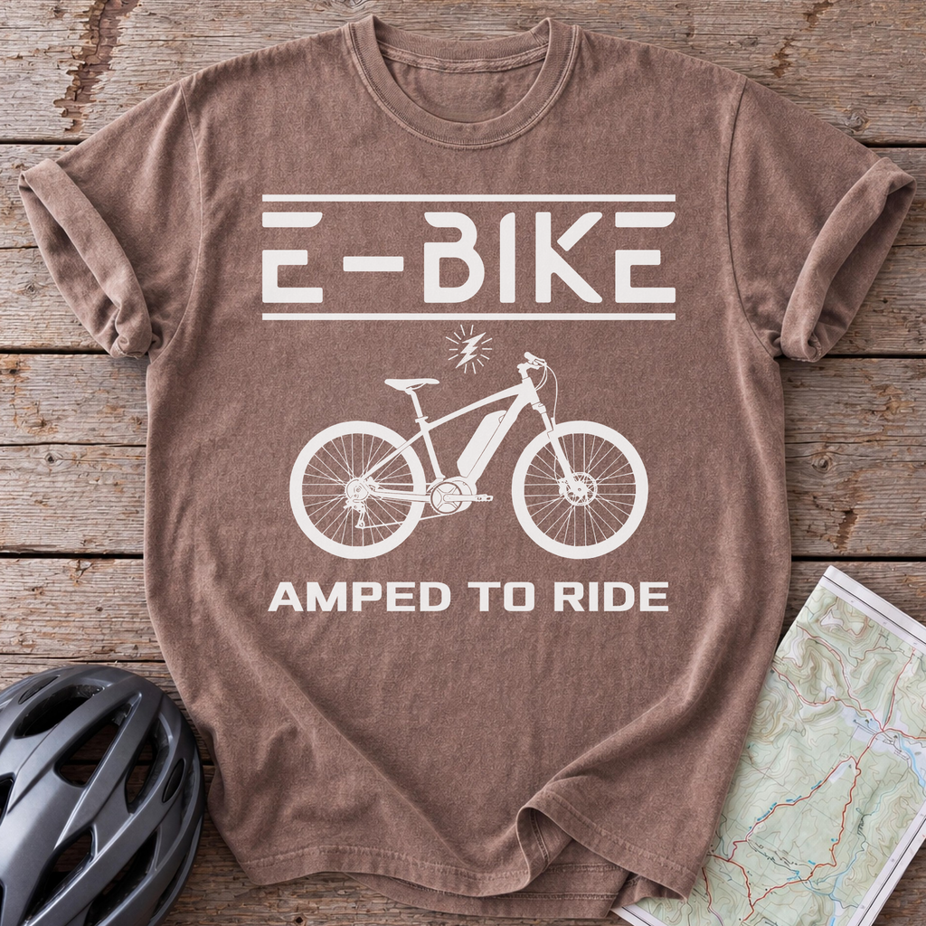 E-Bike Amped To Ride T-shirt