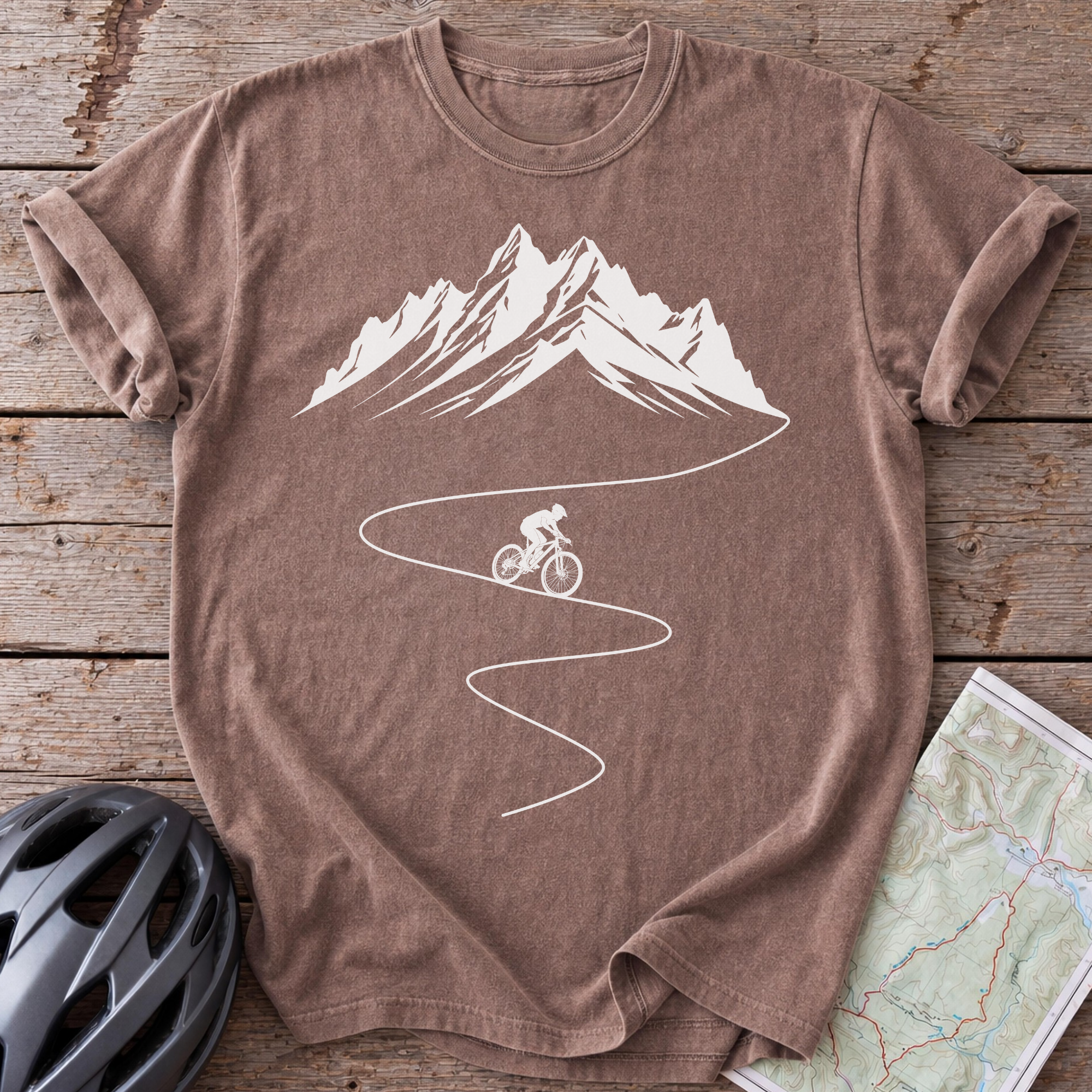 Snowy Mountain Line T-shirt