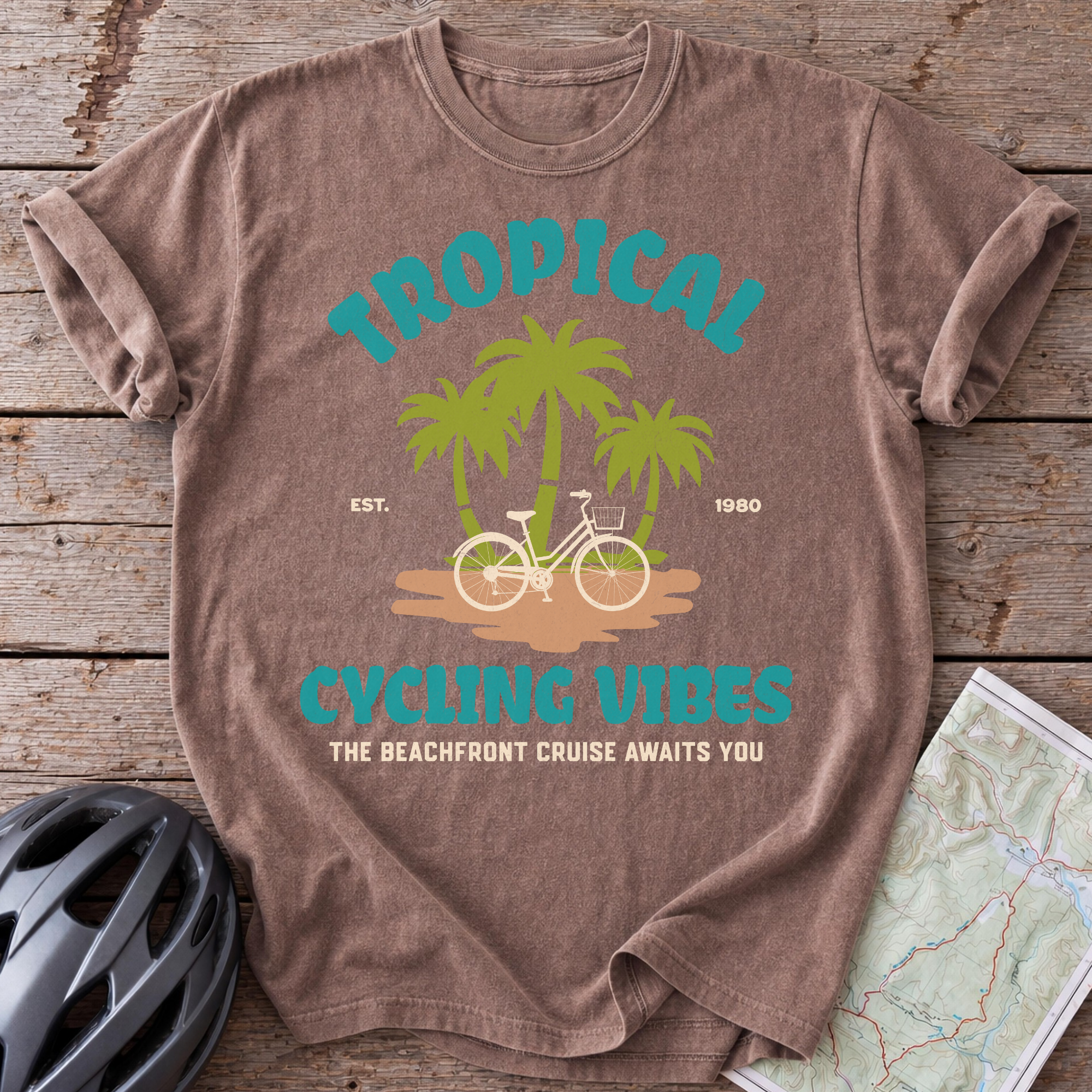 Tropical Cycling Vibes T-shirt