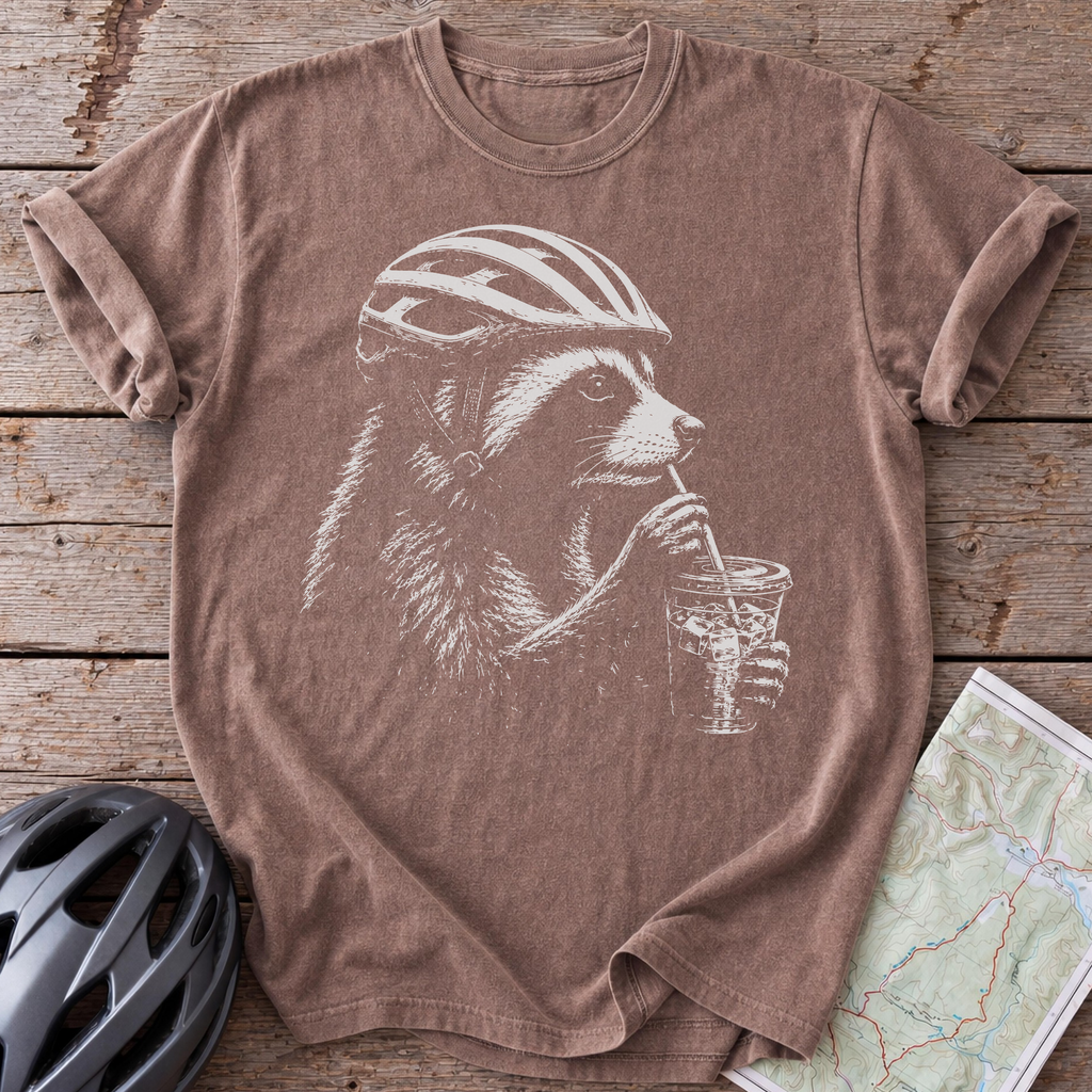 Racoon Needs Iced Coffee T-shirt