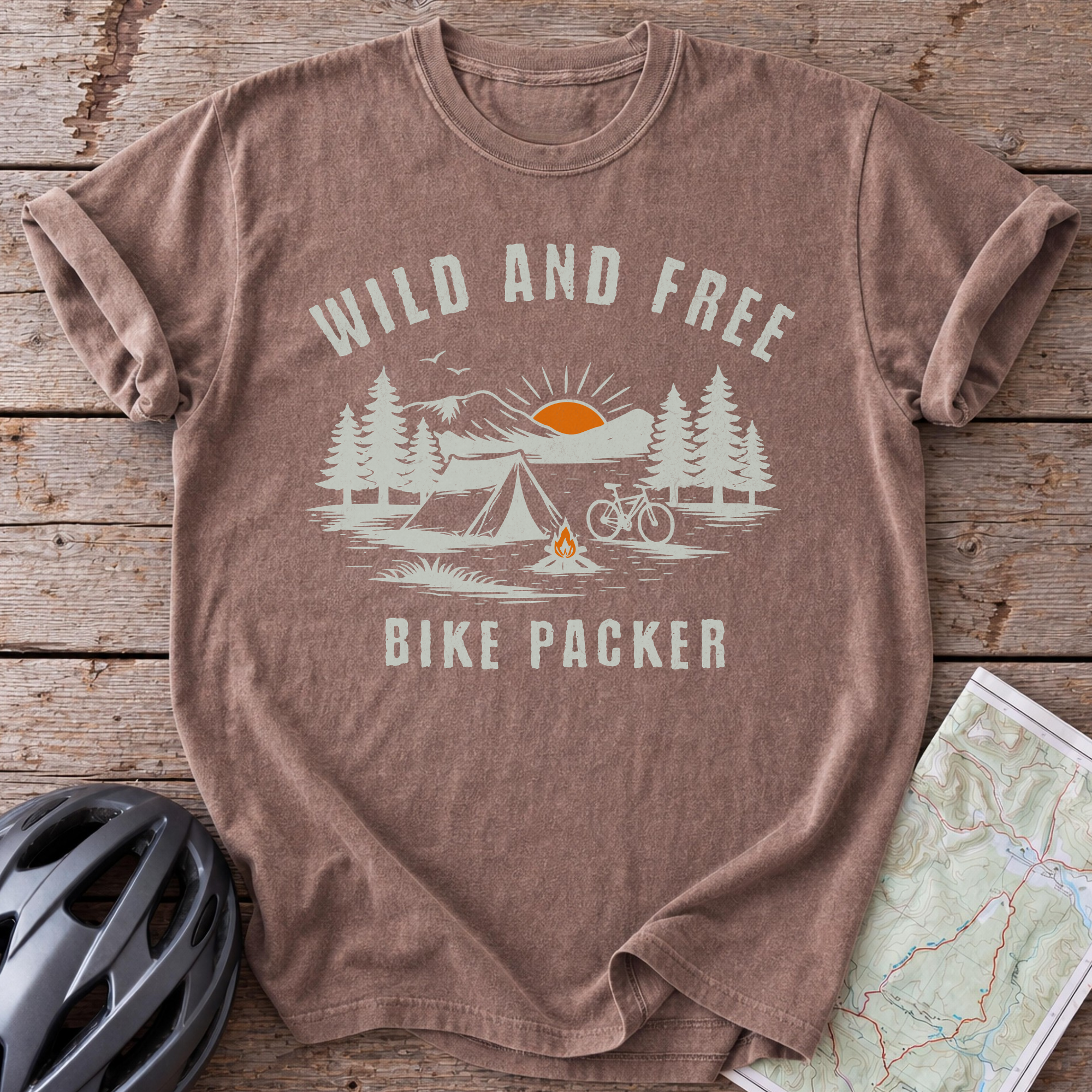 Bike Packer Wild And Free T-shirt