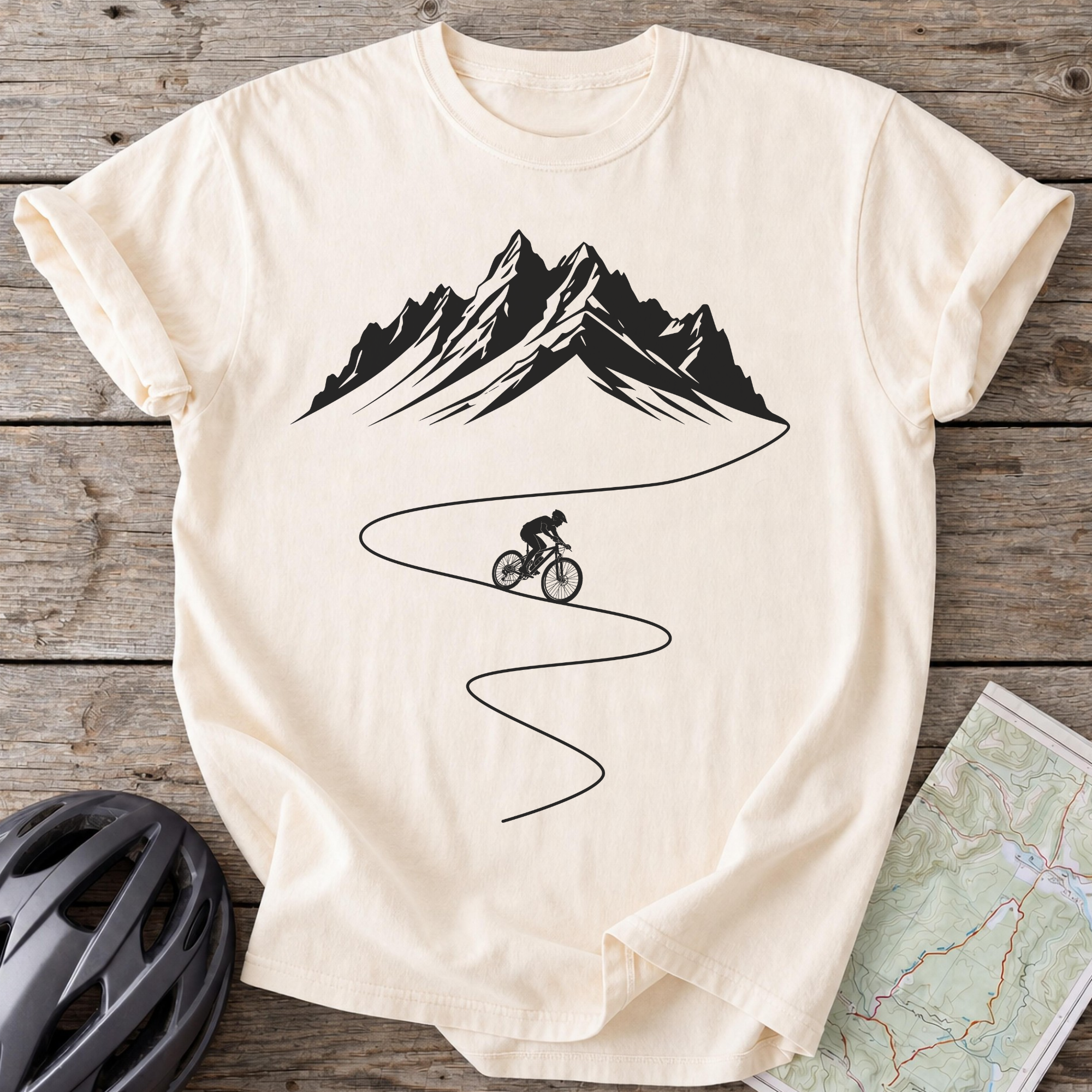 Snowy Mountain Line T-shirt
